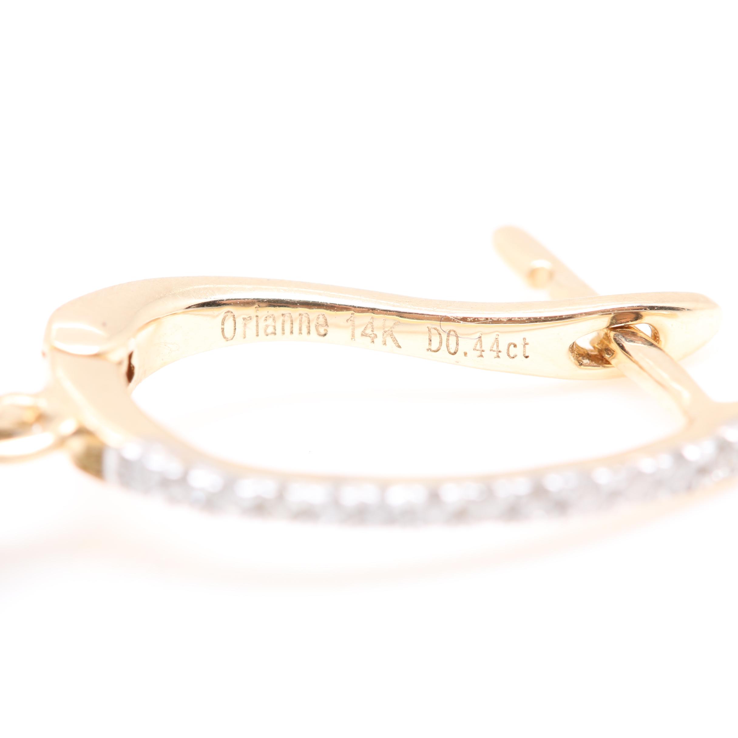 14K Yellow Gold 1.84 CTW Diamond Drop Earrings