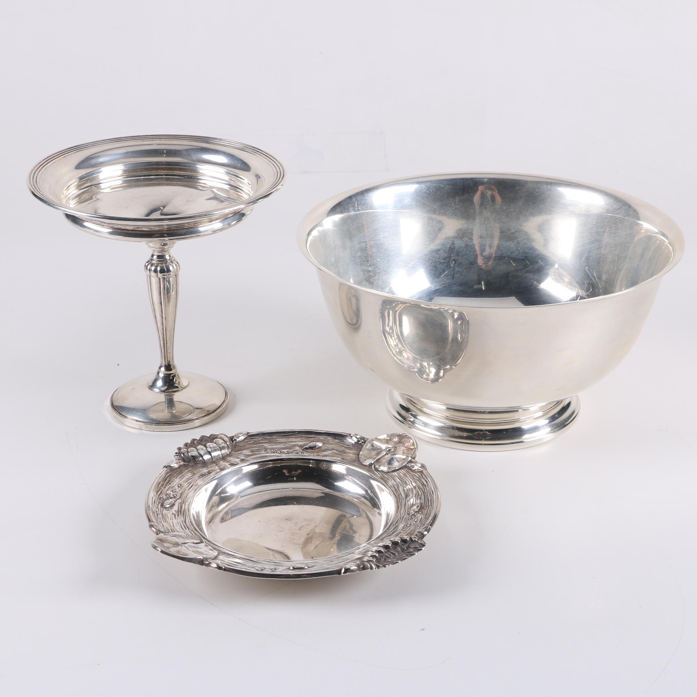 International Silver Co. Sterling Paul Revere Bowl with Other Sterling Tableware