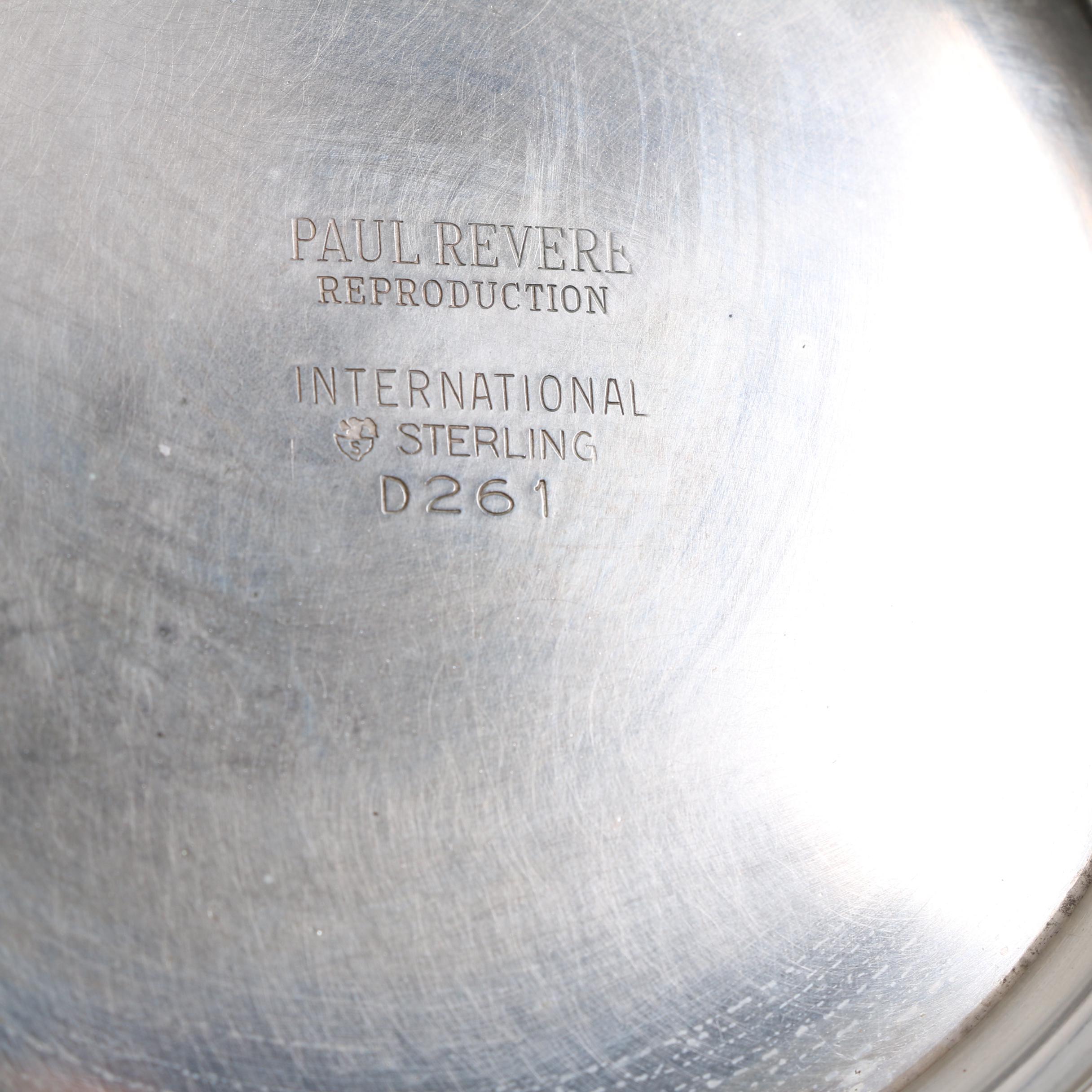International Silver Co. Sterling Paul Revere Bowl with Other Sterling Tableware