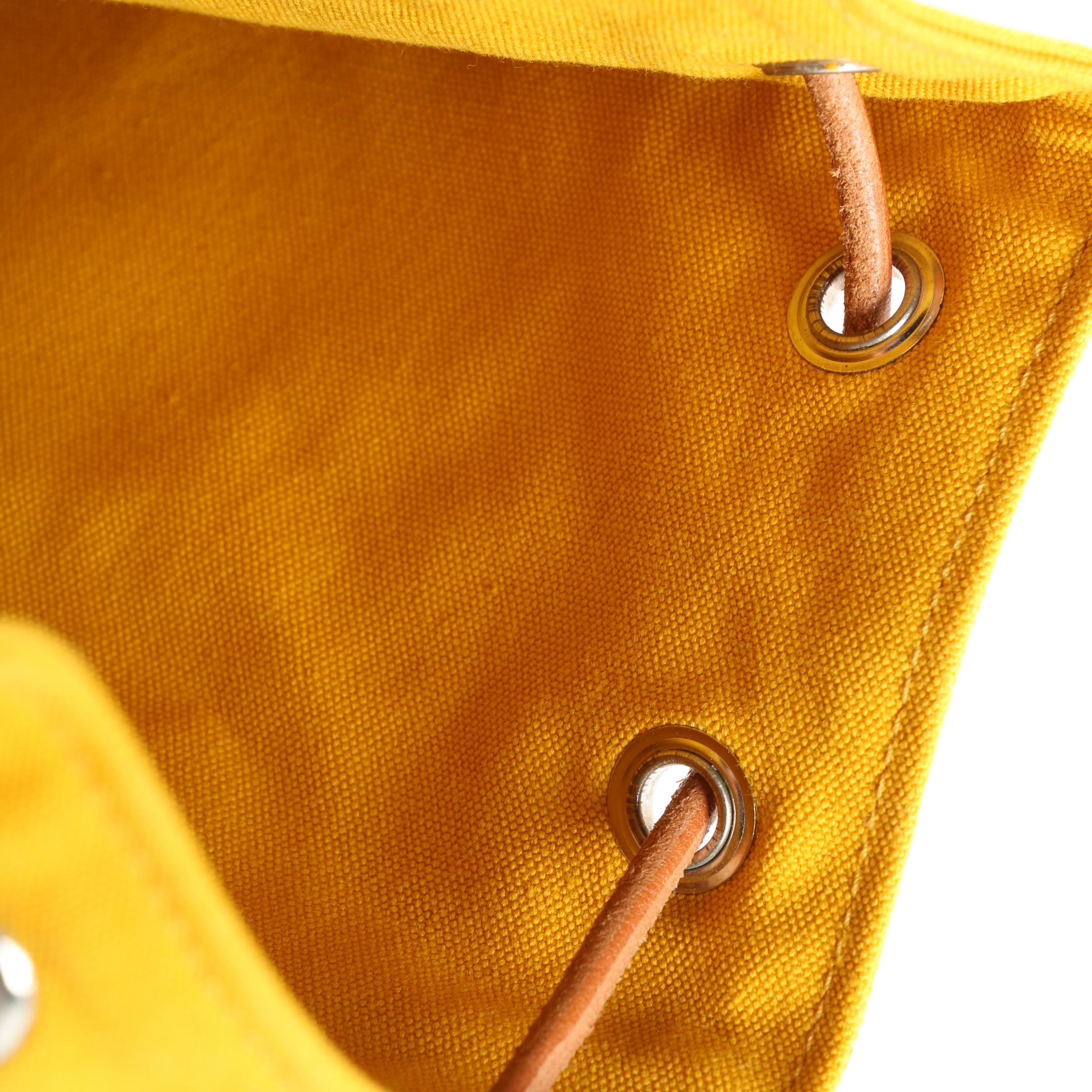 Hermès Yellow Cotton Canvas Backpack