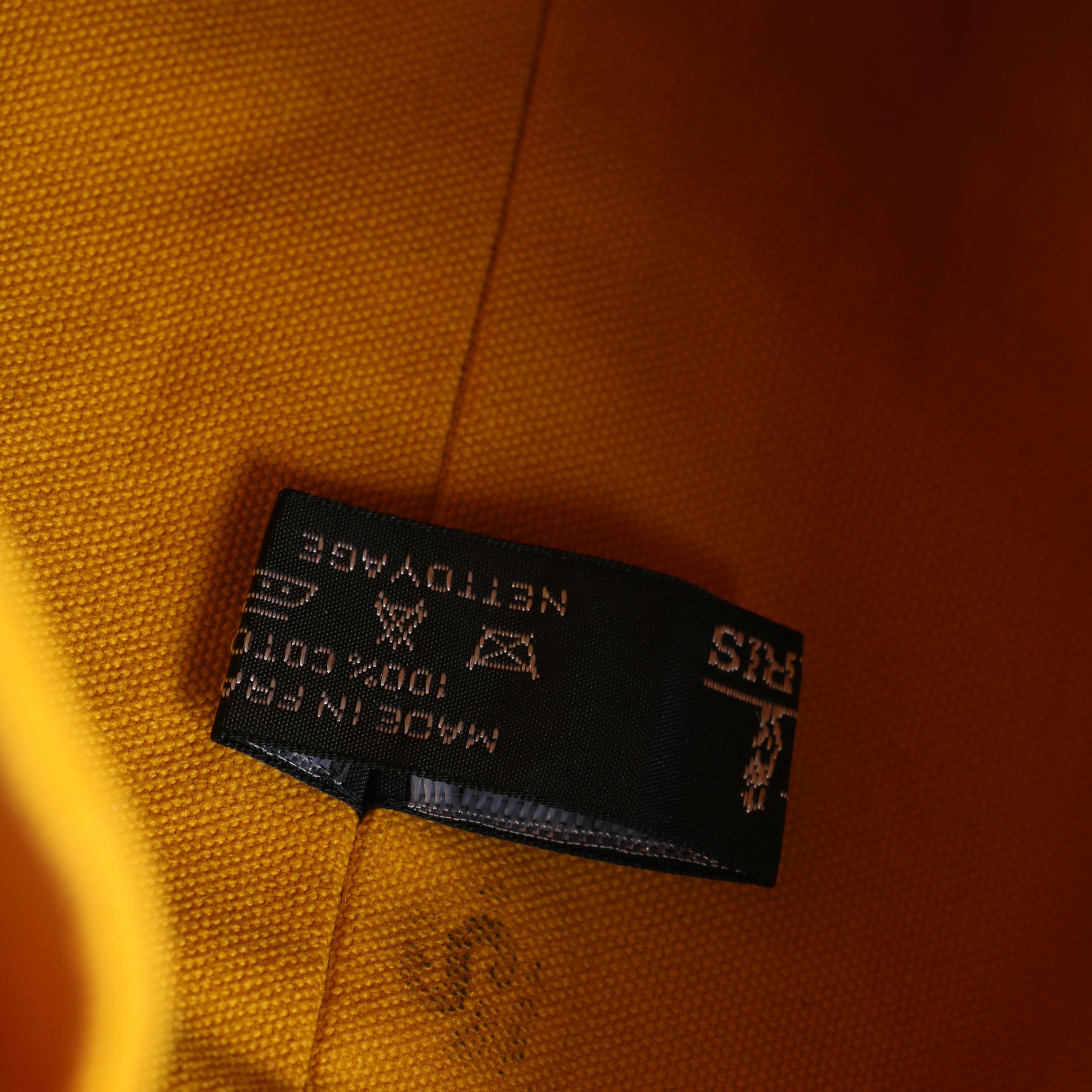 Hermès Yellow Cotton Canvas Backpack