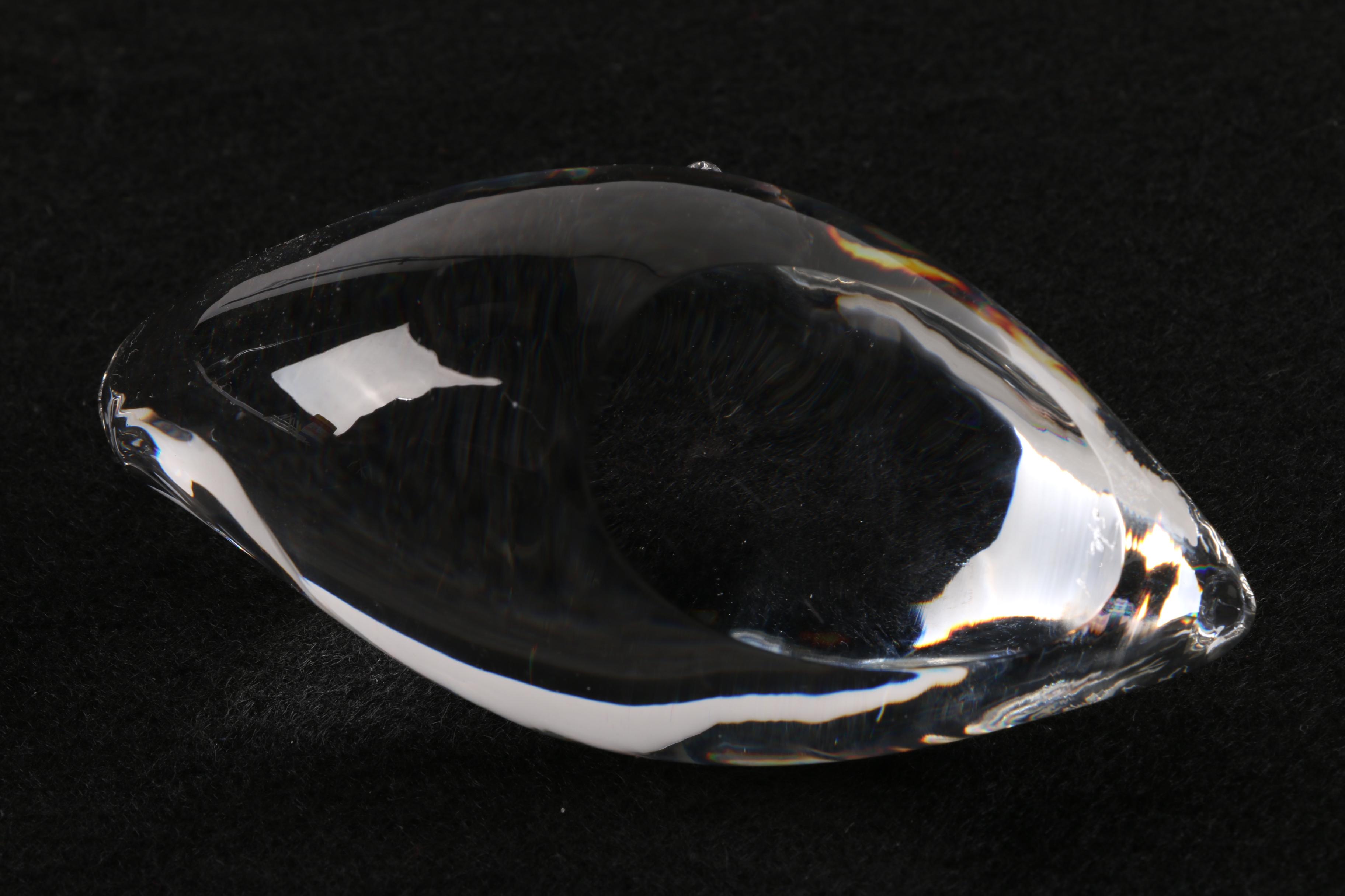 Steuben Glass Preening Goose Crystal Figurine