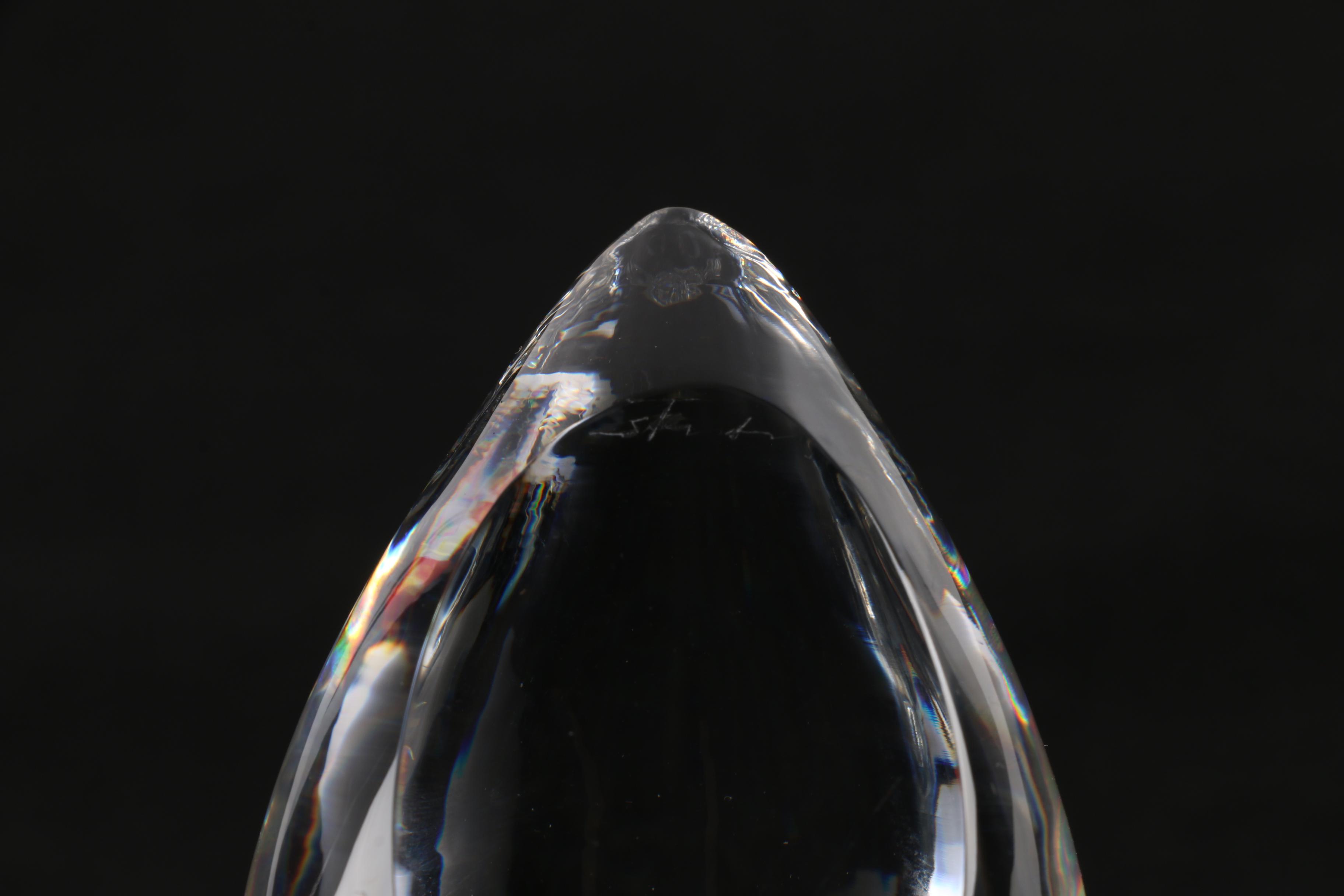 Steuben Glass Preening Goose Crystal Figurine