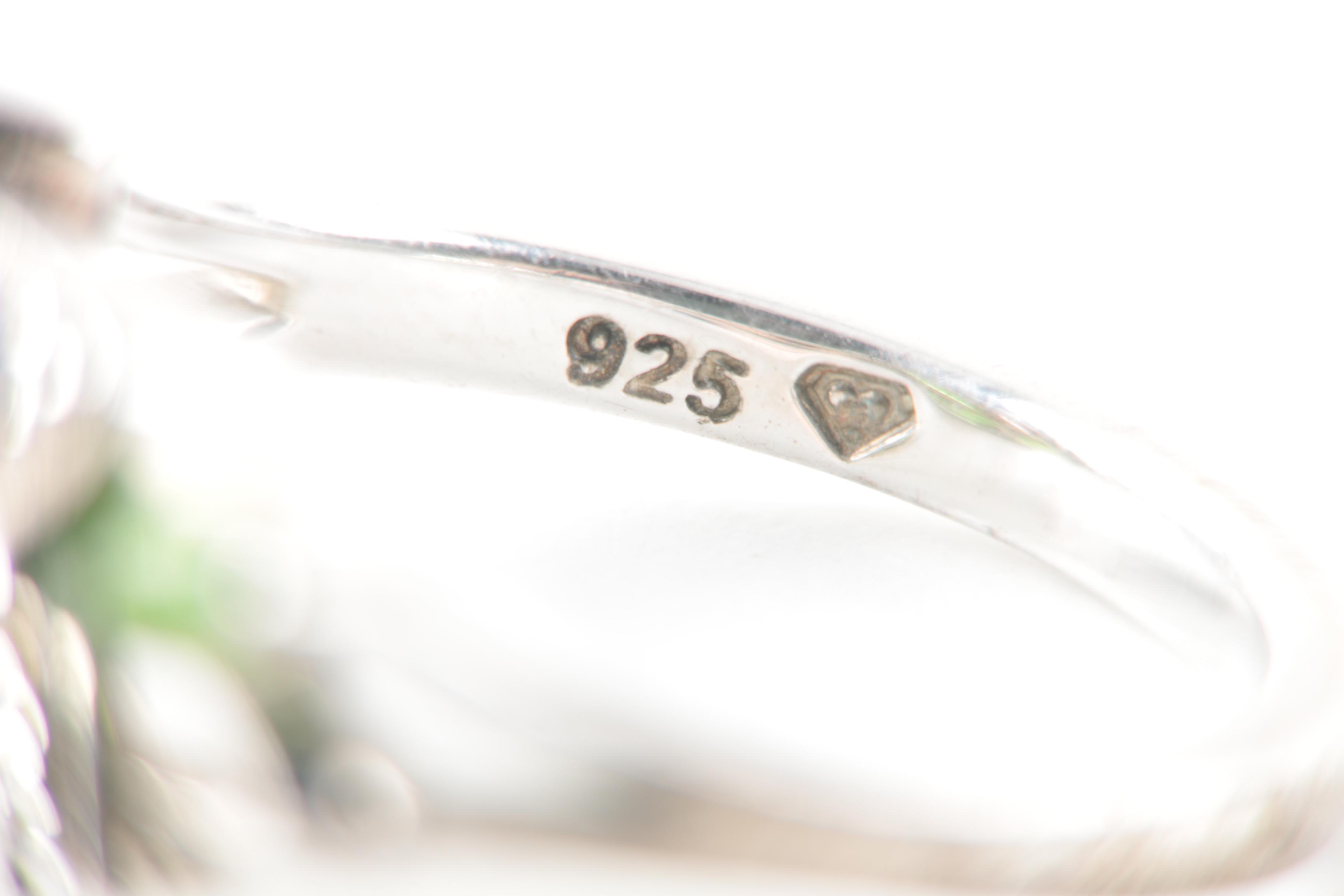 Sterling Silver Blue Topaz and Amethyst Pendant Selection with Diamond Ring