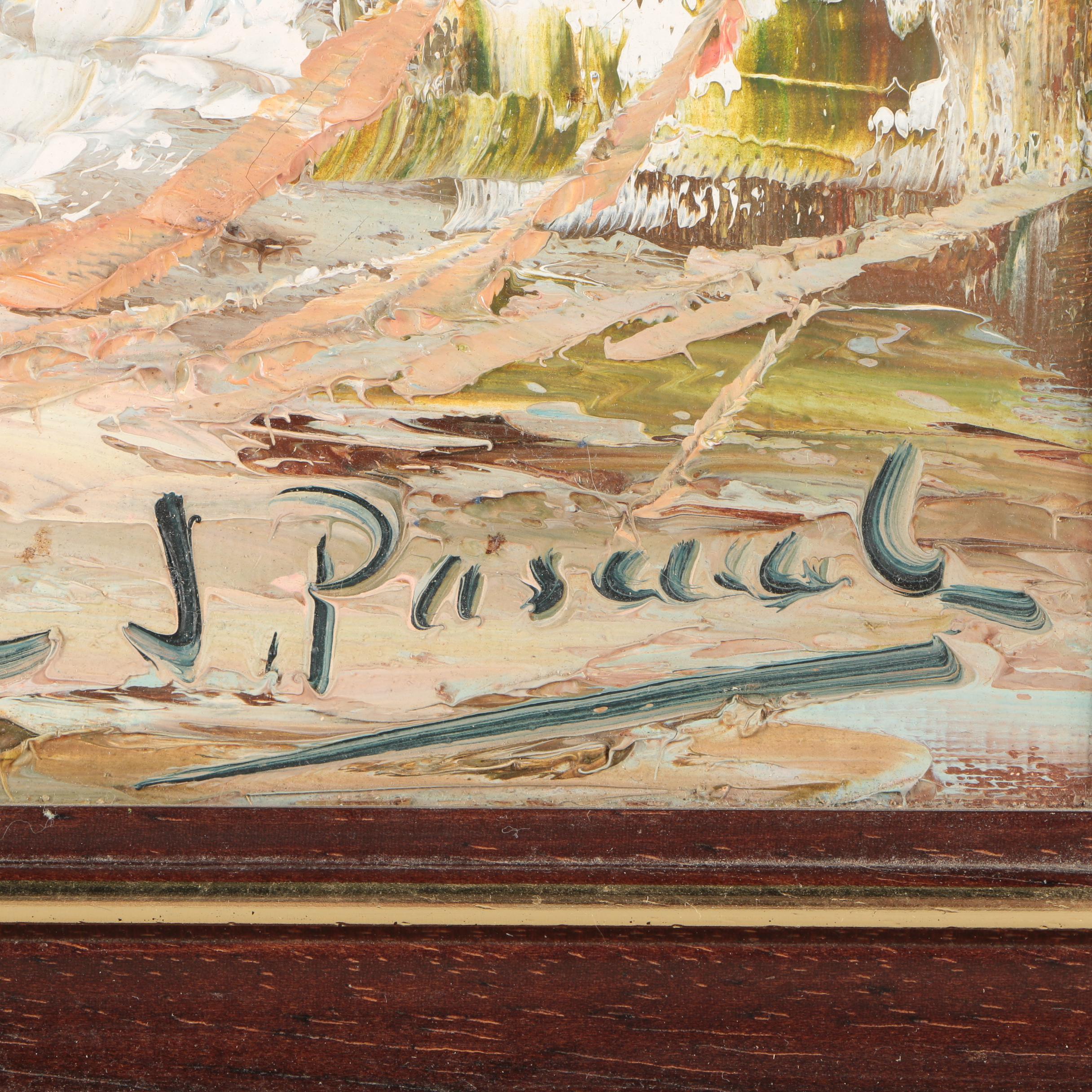 Juan Pascual Oil Painting of Village