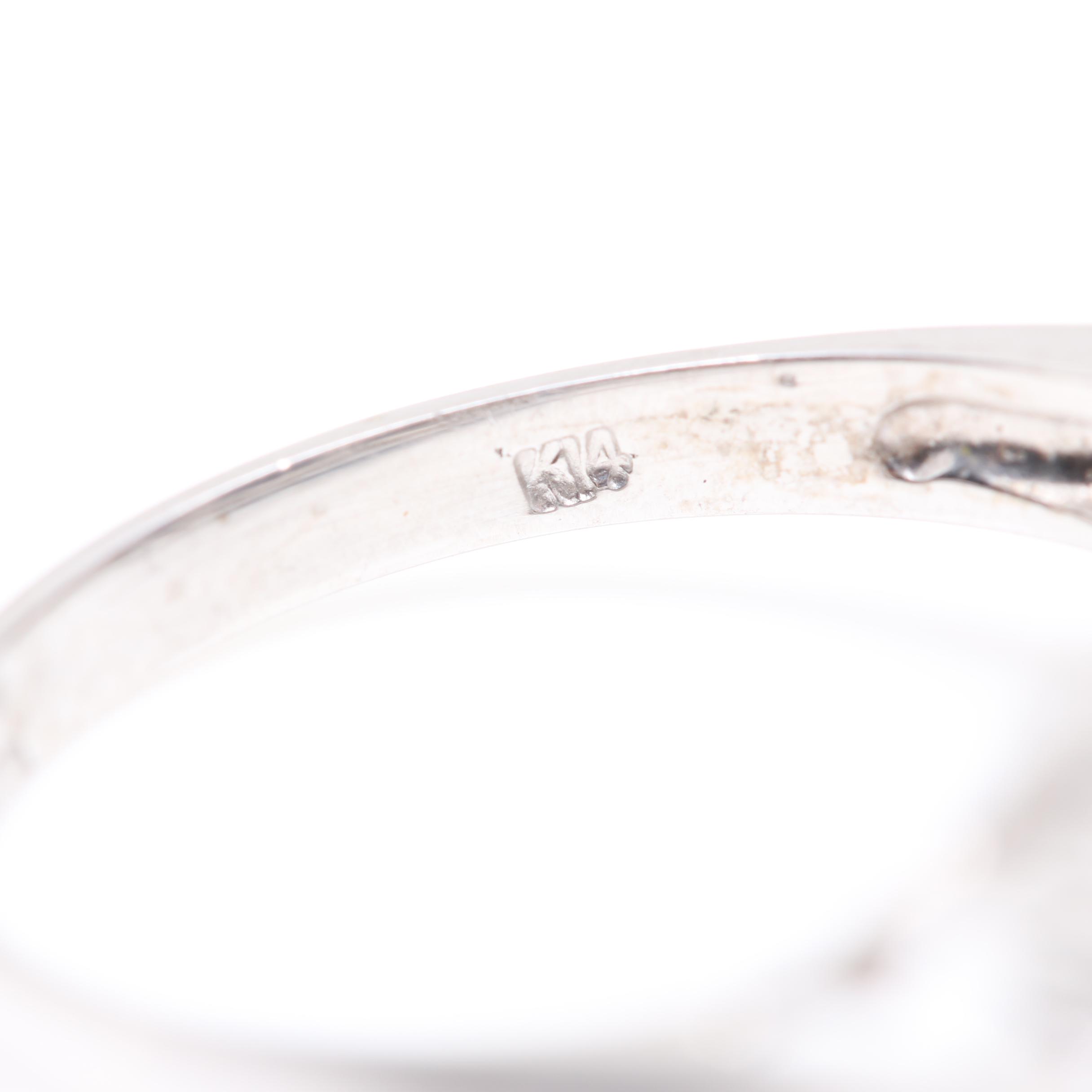 14K White Gold 4.53 CTW Diamond Ring Including Black Diamonds