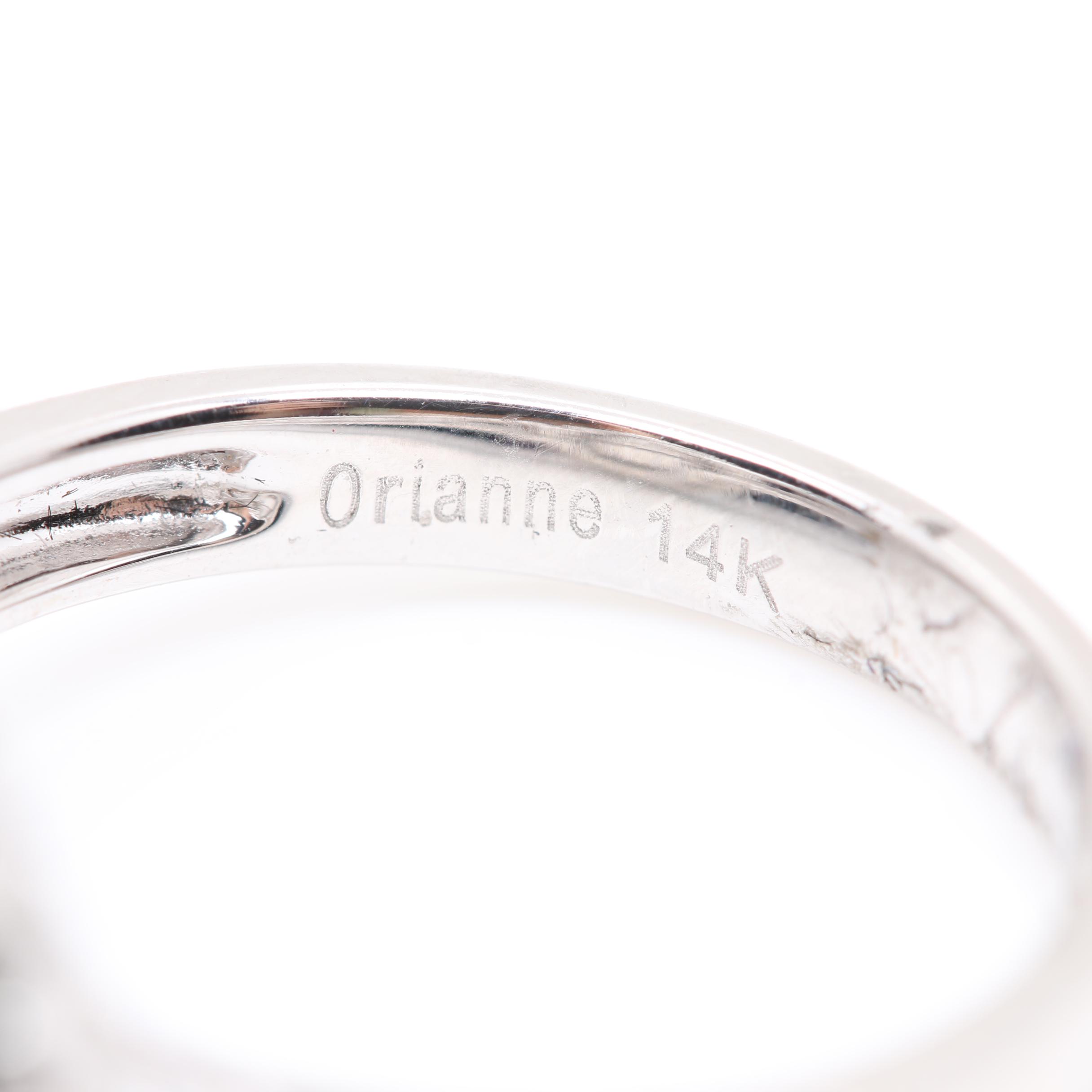 14K White Gold 2.48 CT Emerald and 0.93 CTW Diamond Ring