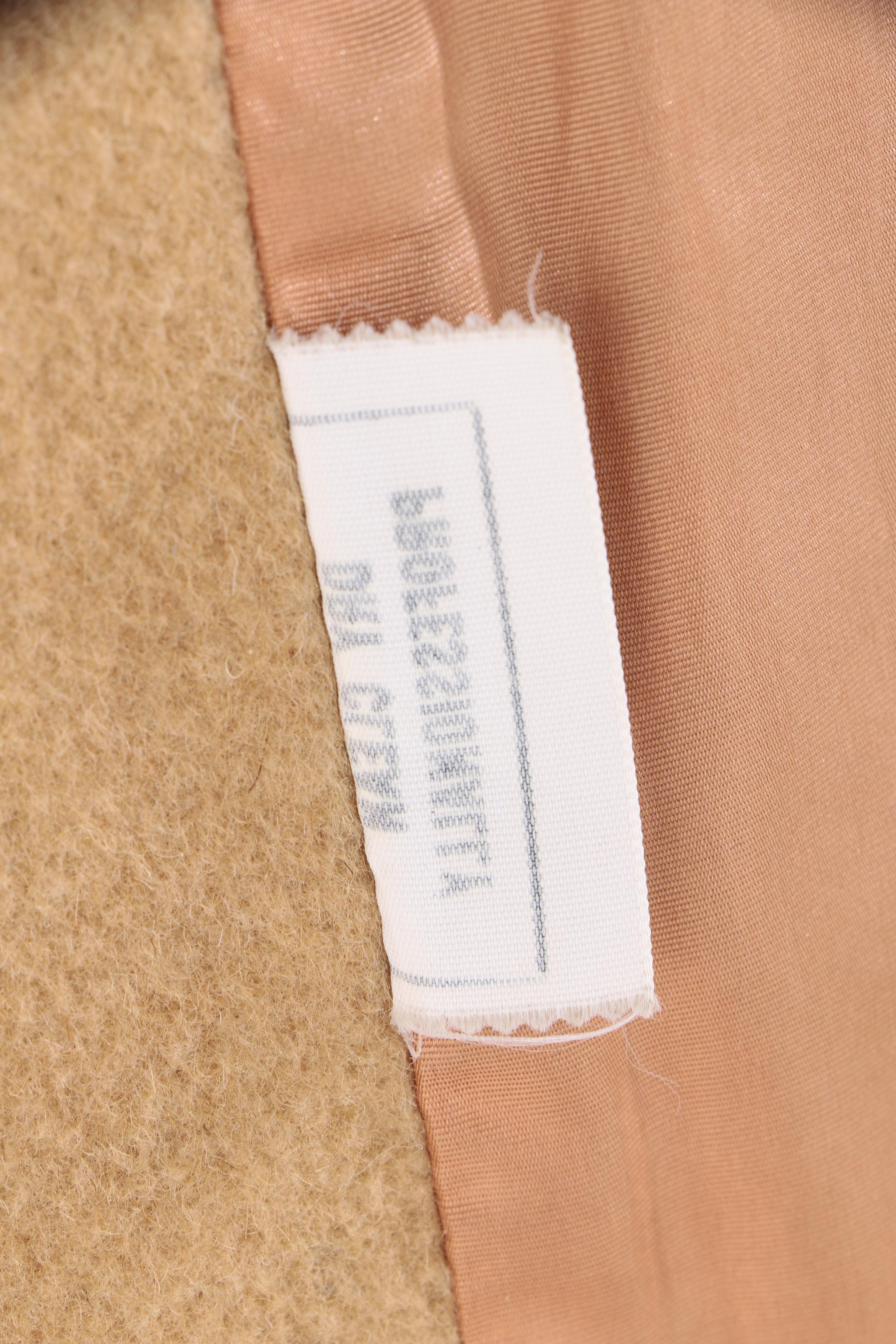 Women's Vintage Double-Breasted Tan Camel Hair Coat