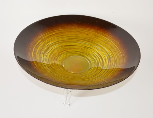 Arthur Court Bunny Stand Art Glass Centerpiece Bowl