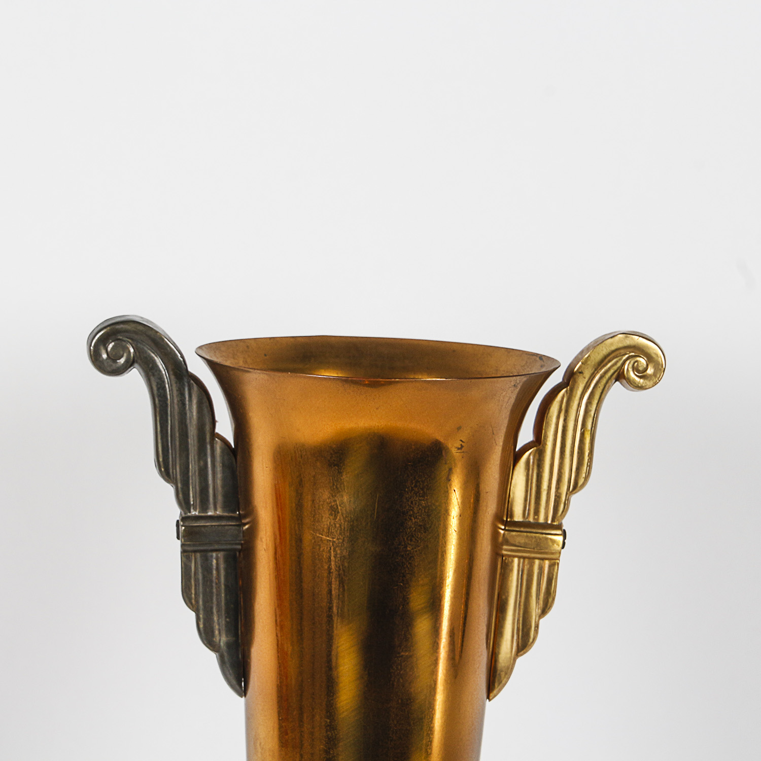 Art Deco Style Copper and Brass Tone Trophy by Dodge