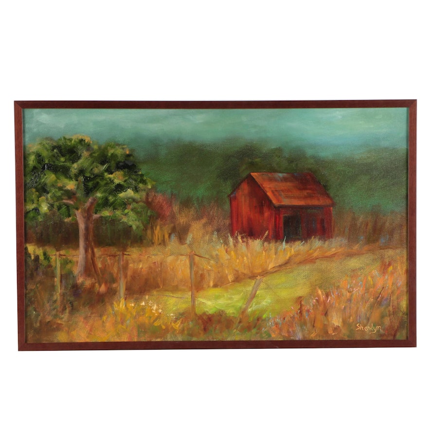 Sherlyn McNichols Oil Painting "Fall Field II"