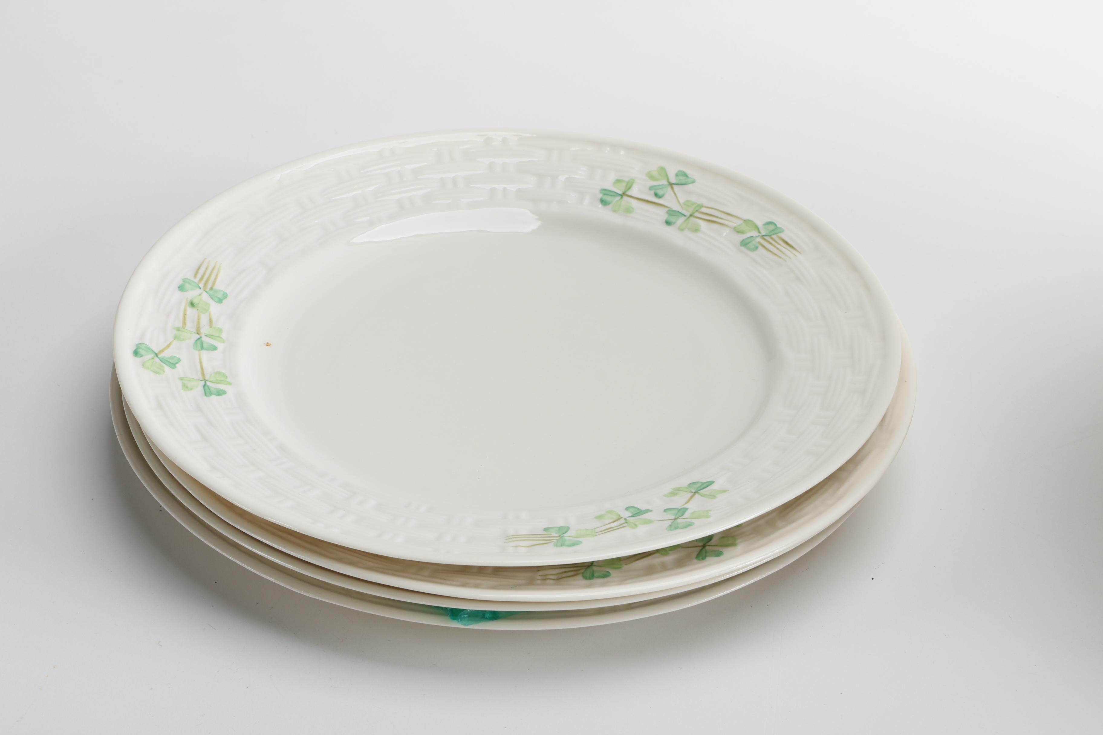 Vintage Belleek "Shamrock" Porcelain Tableware