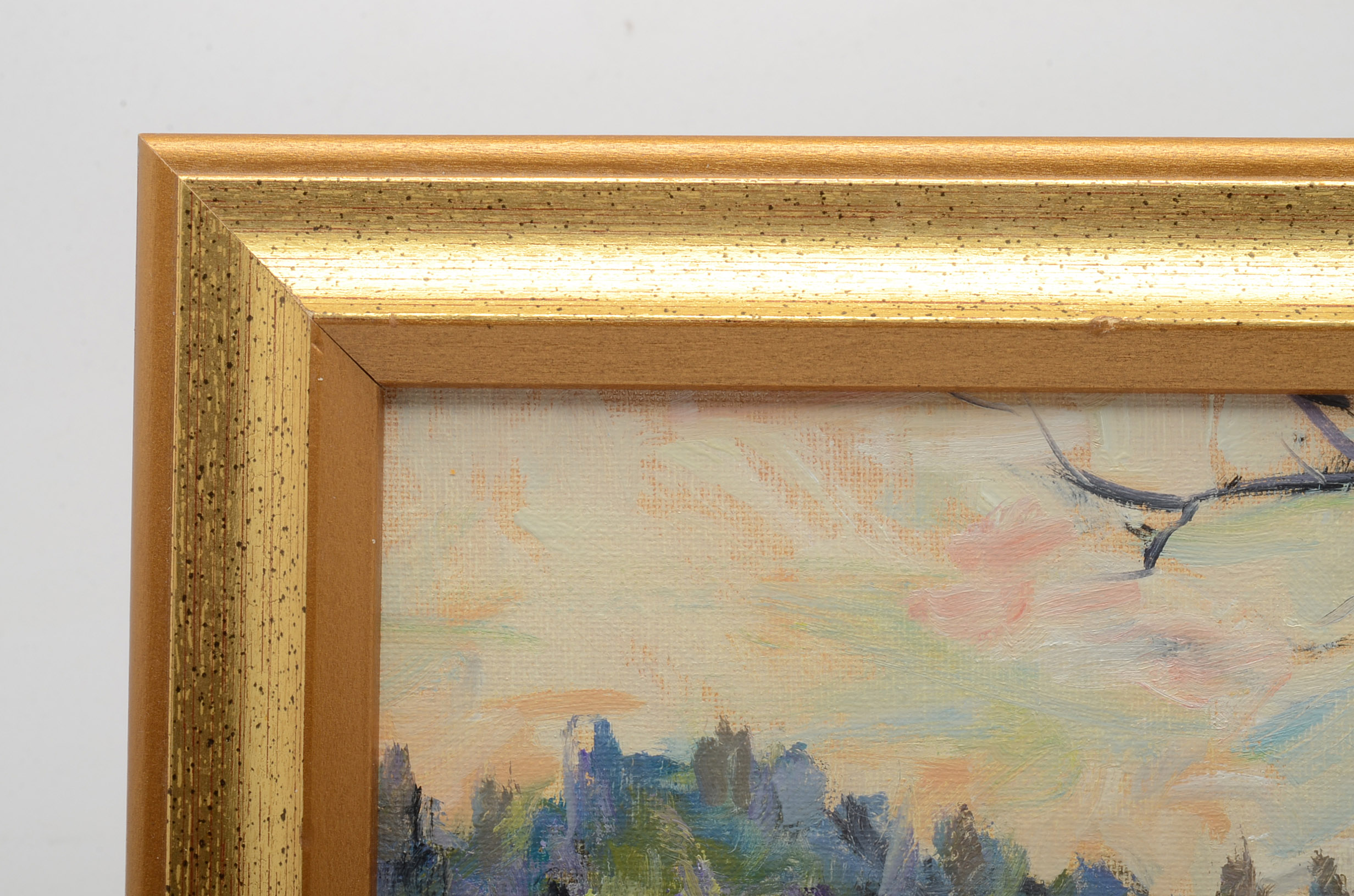 R.M. Mortensen Impressionist Landscape Painting on Board