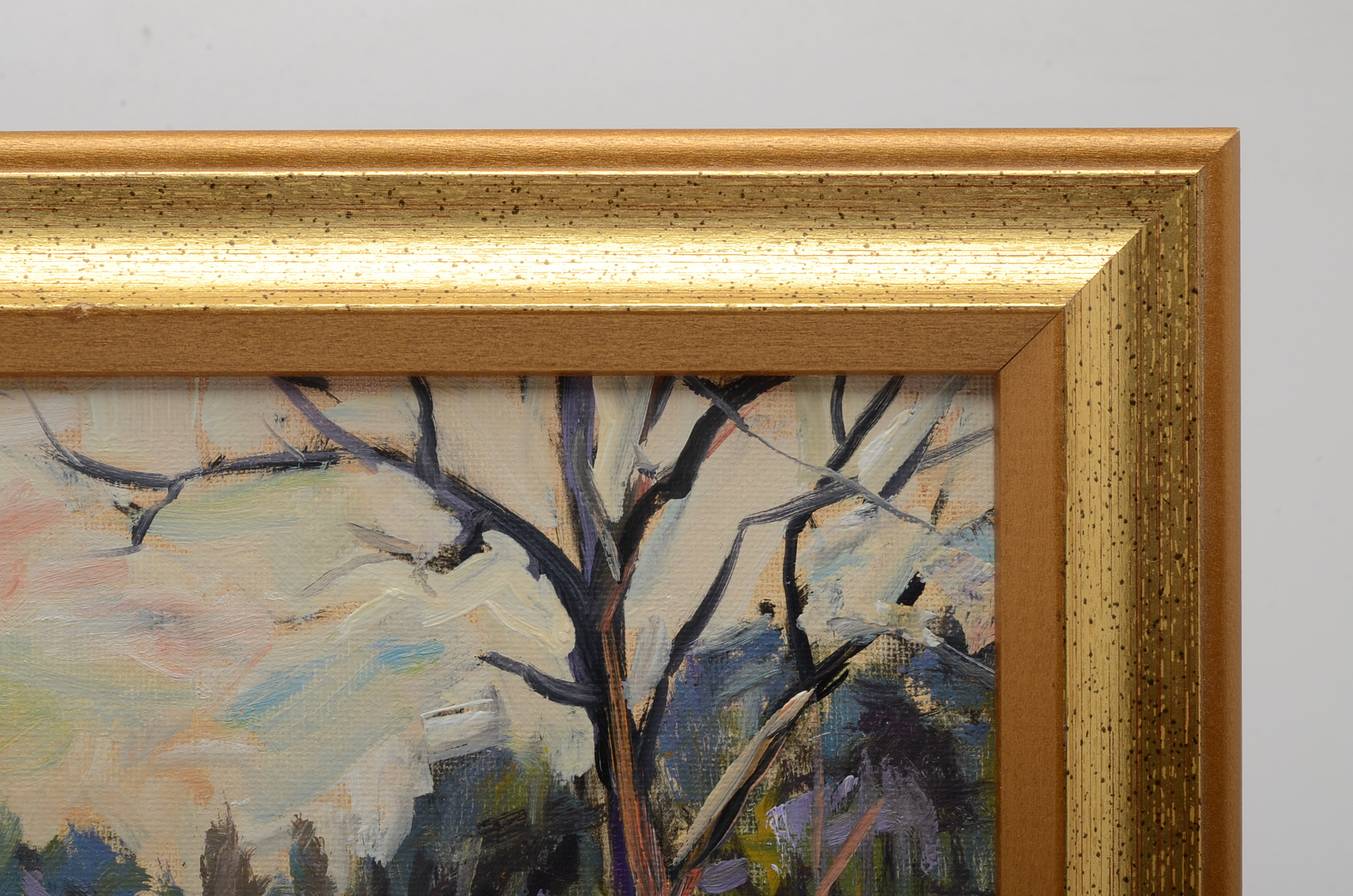 R.M. Mortensen Impressionist Landscape Painting on Board