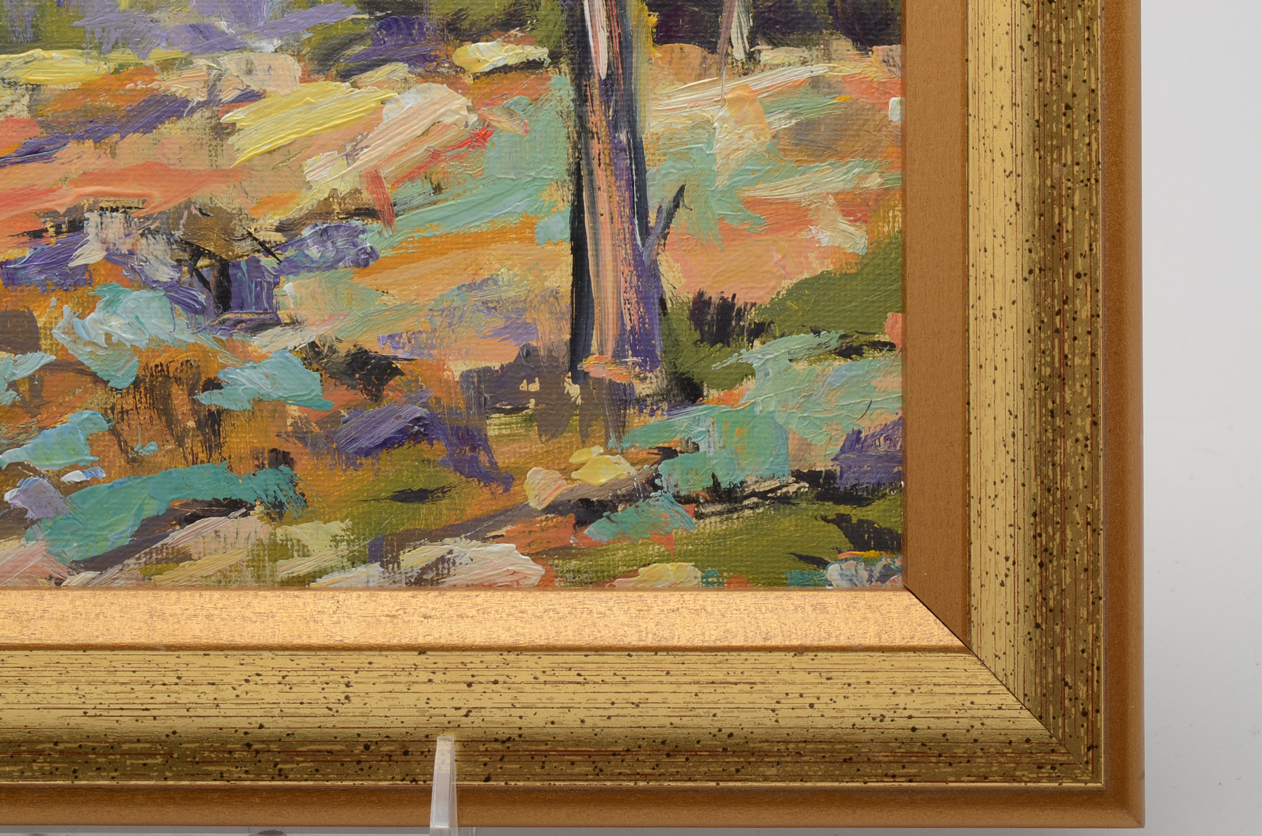 R.M. Mortensen Impressionist Landscape Painting on Board