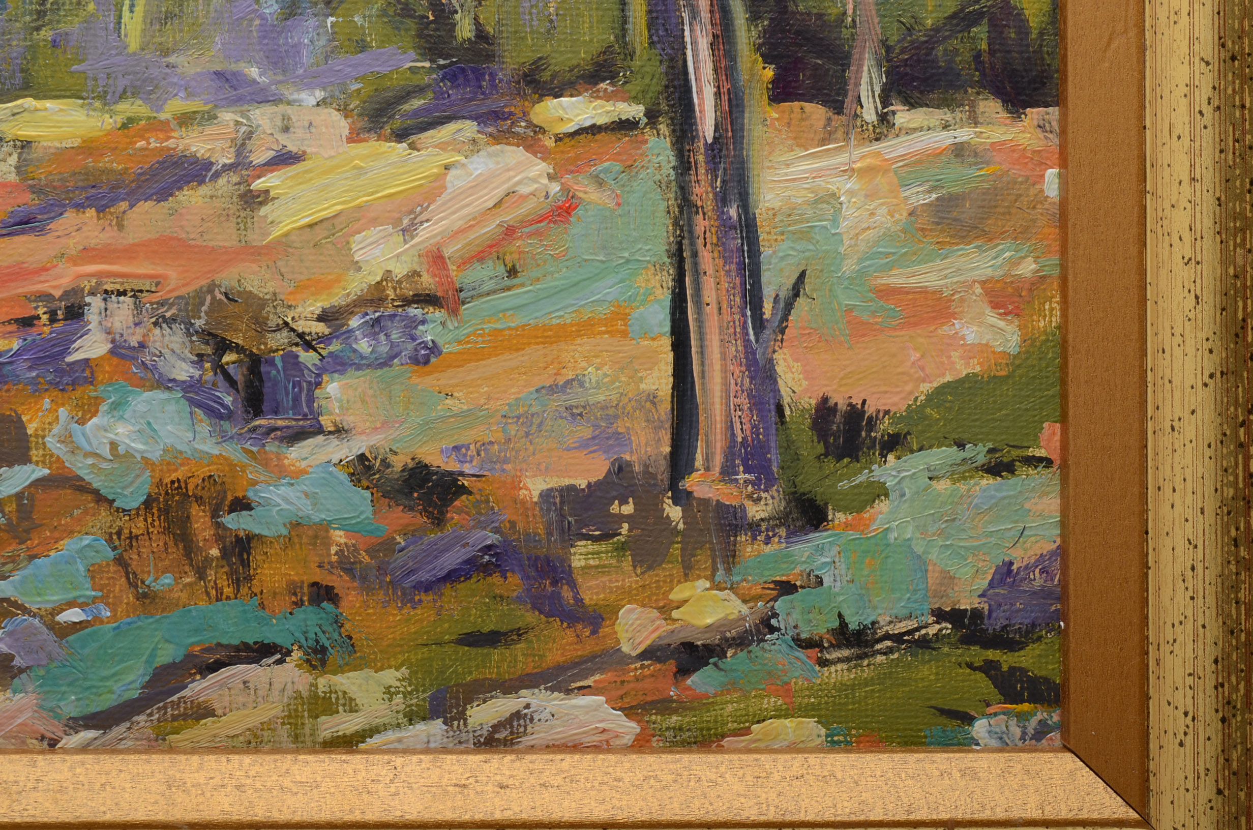 R.M. Mortensen Impressionist Landscape Painting on Board