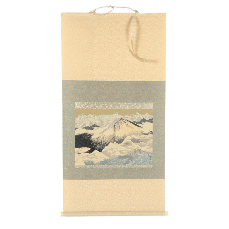 Japanese Tapestry on Hanging Scroll