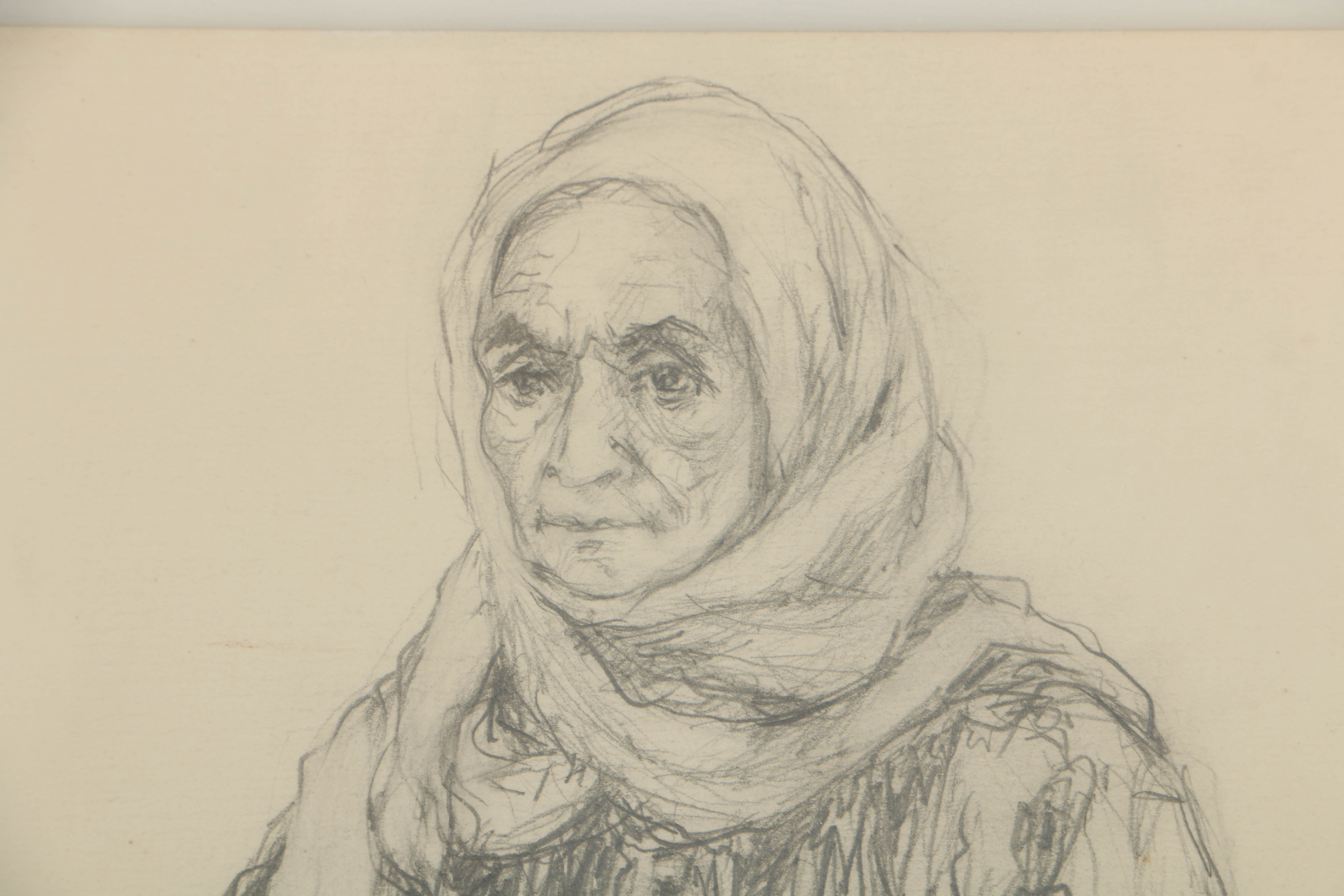 1960 Graphite Drawing on Paper "Esther Lewis"