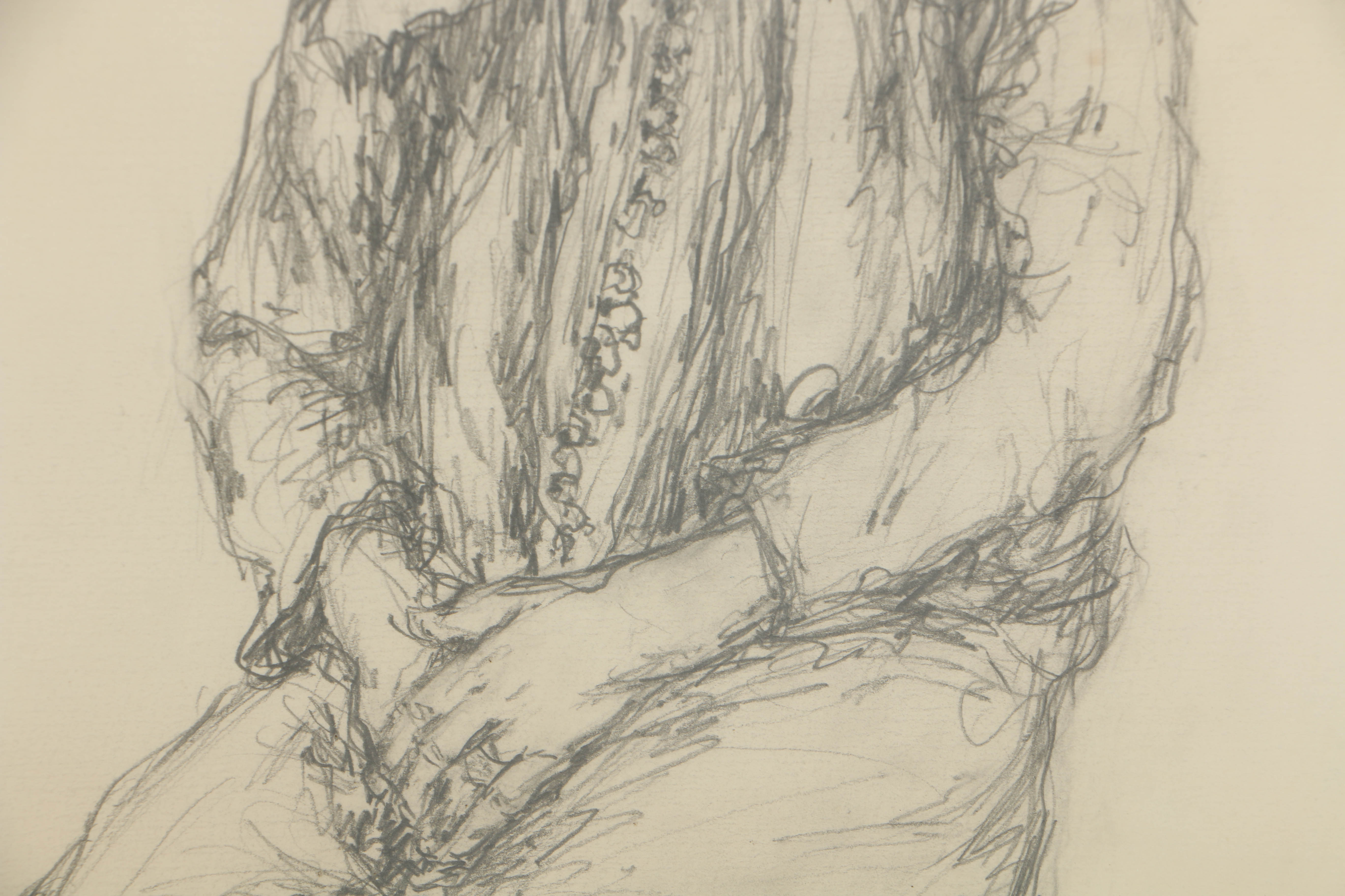 1960 Graphite Drawing on Paper "Esther Lewis"