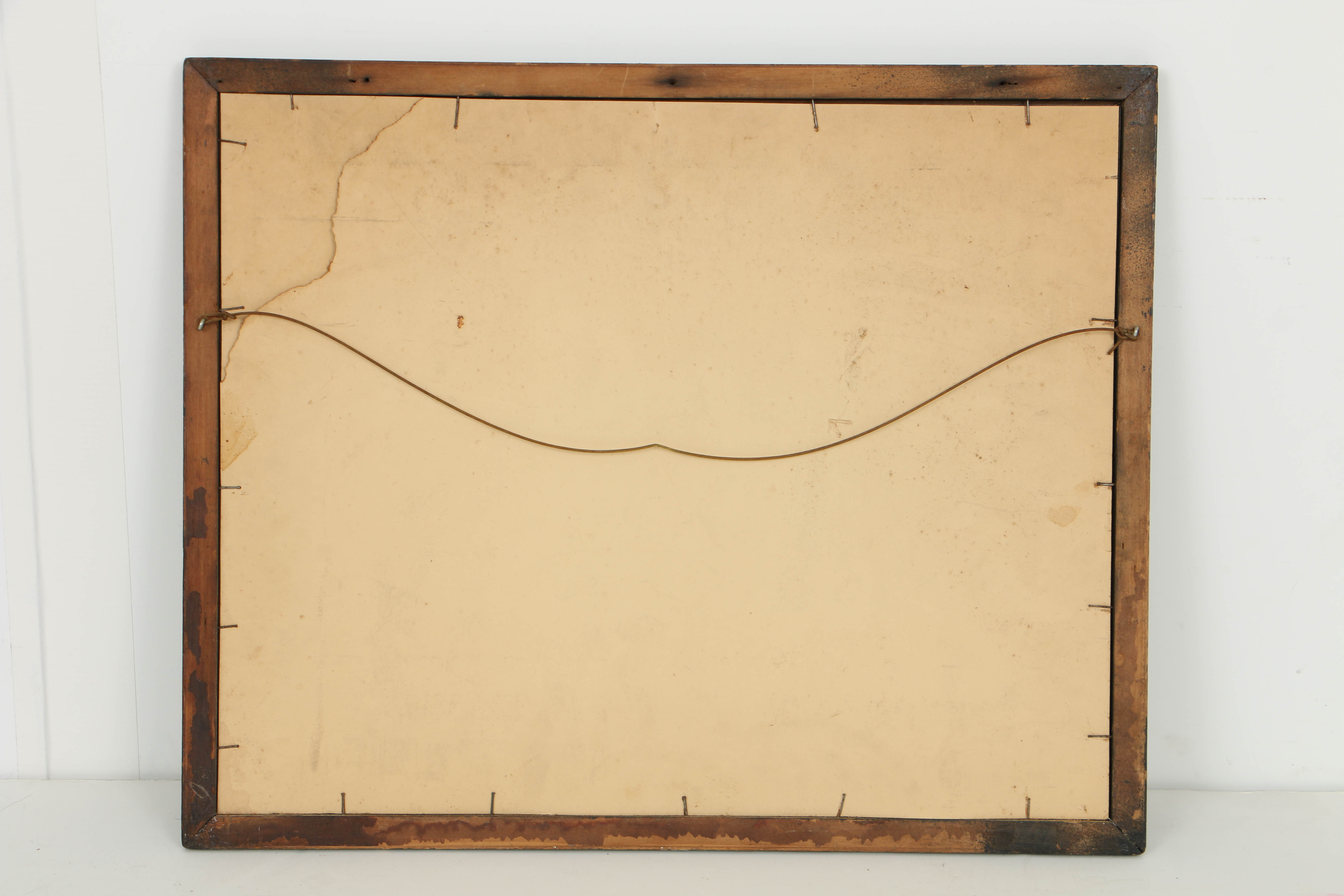 Japanese Gouache Painting of Samurai on Horseback