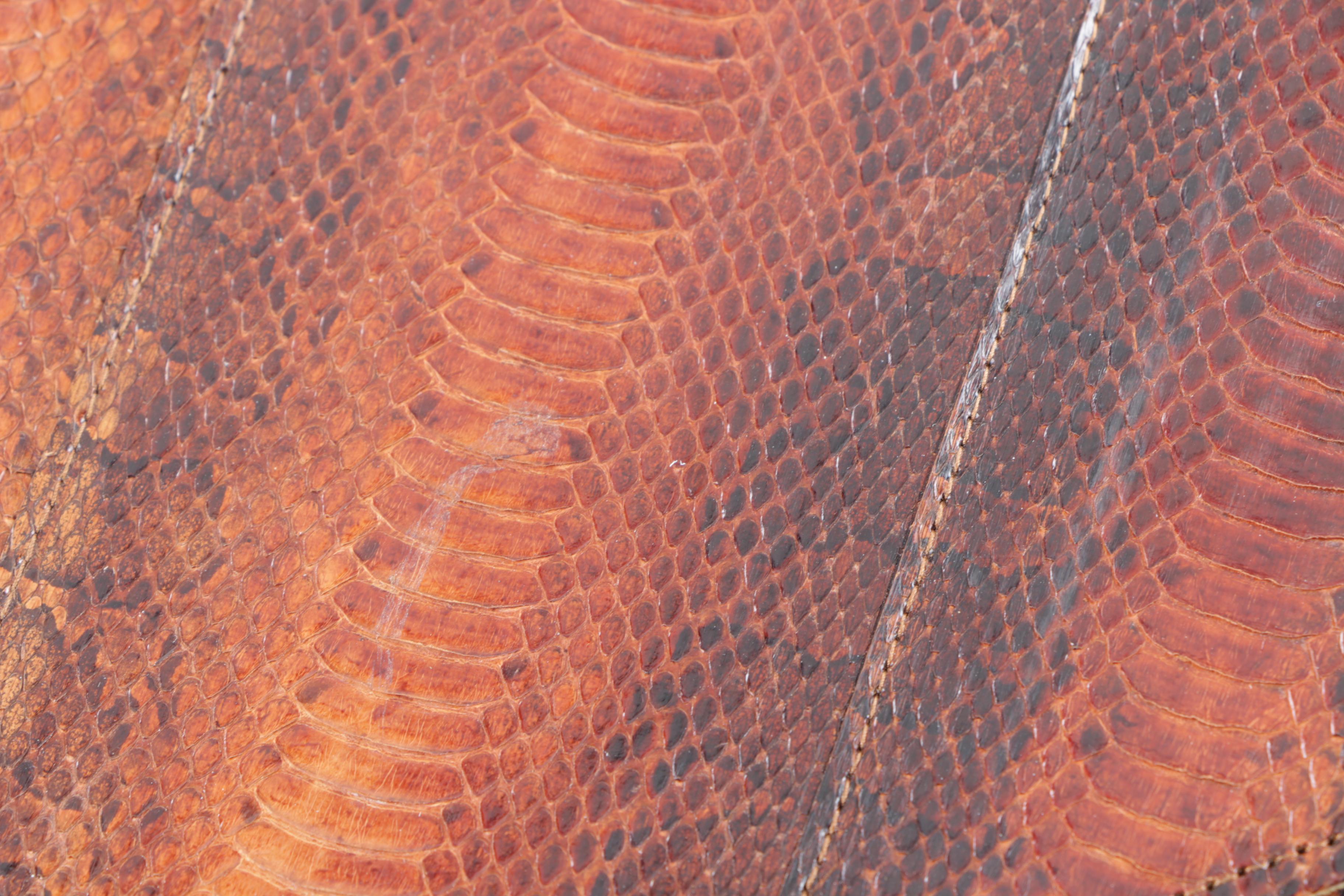 Vintage Dyed Python Skin Clutch