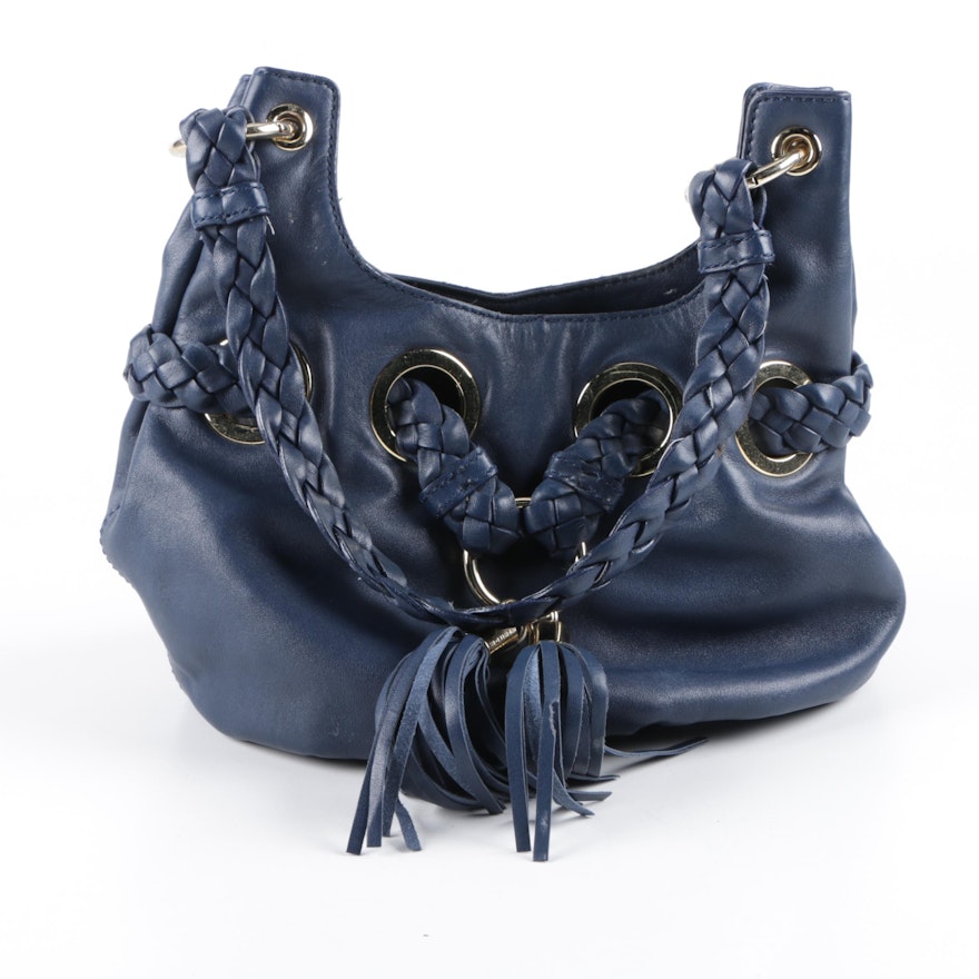 Michael Michael Kors Blue Leather Hobo Handbag