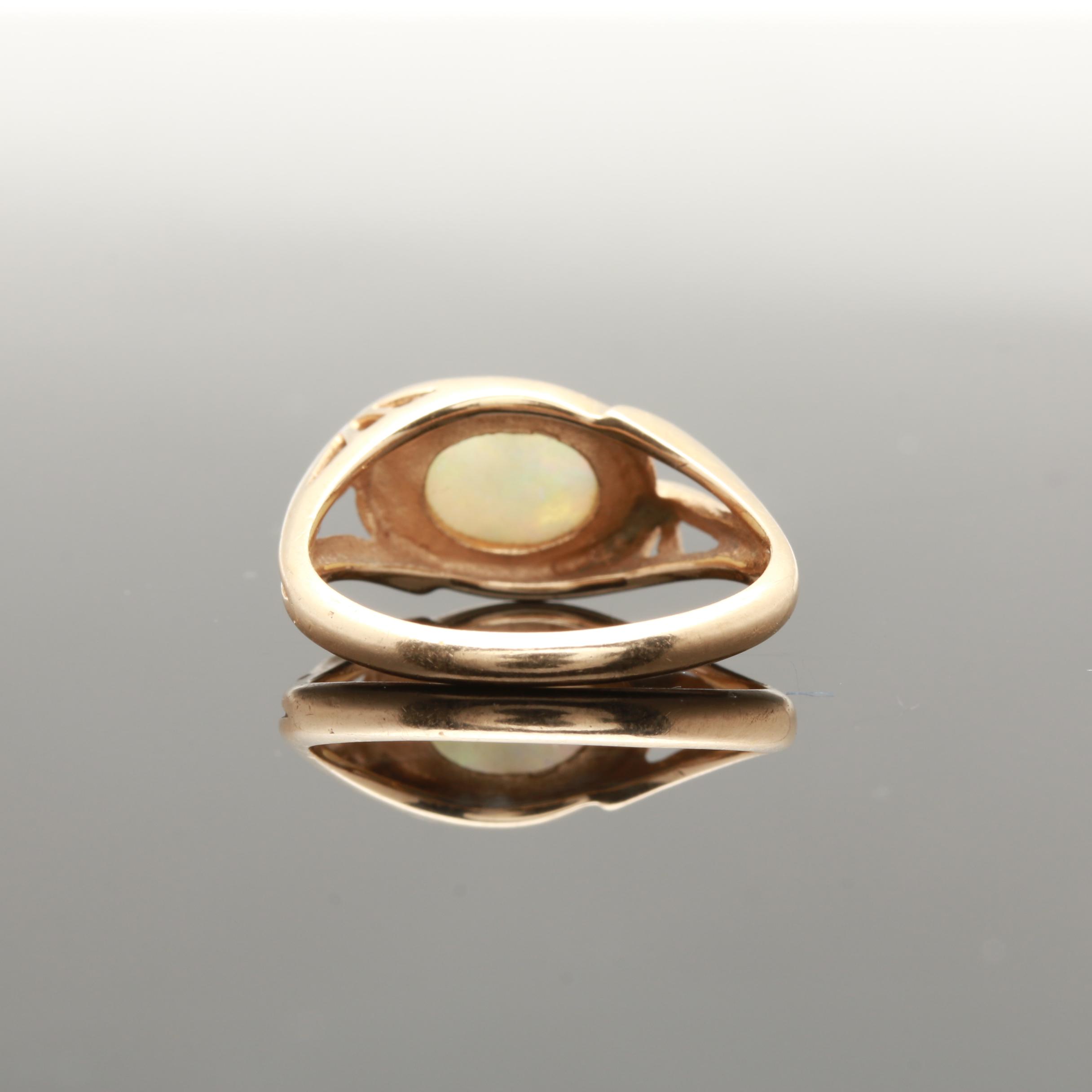 14K Yellow Gold Opal Ring