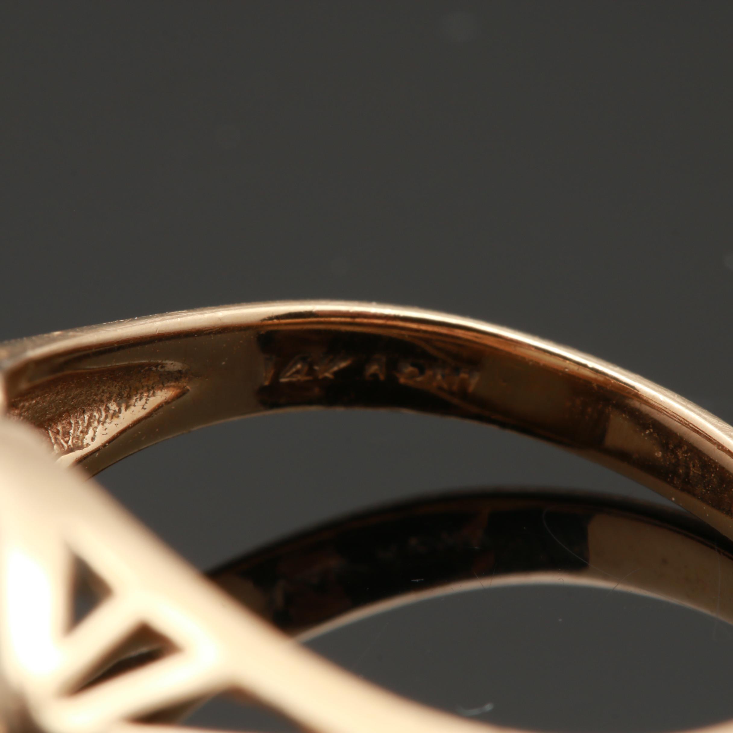 14K Yellow Gold Opal Ring