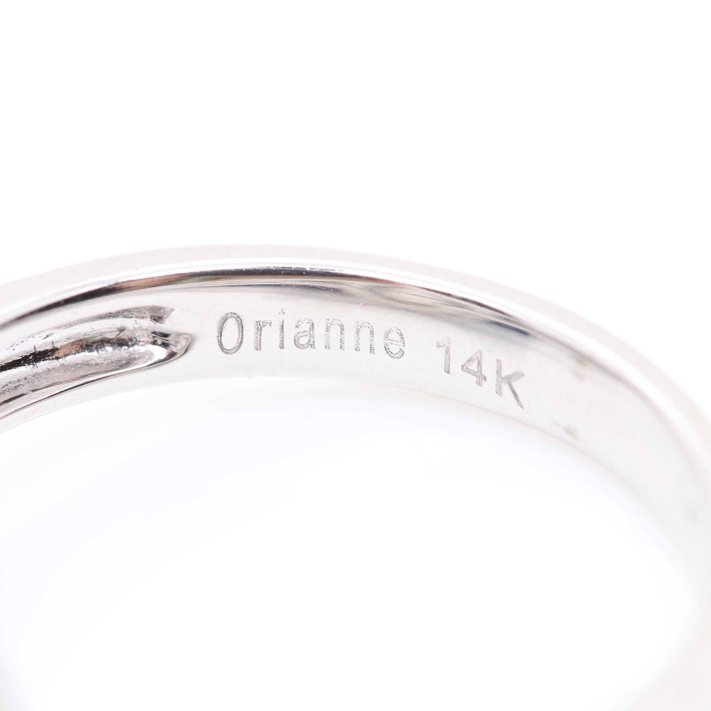 14K White Gold 2.48 CT Emerald and 0.93 CTW Diamond Ring