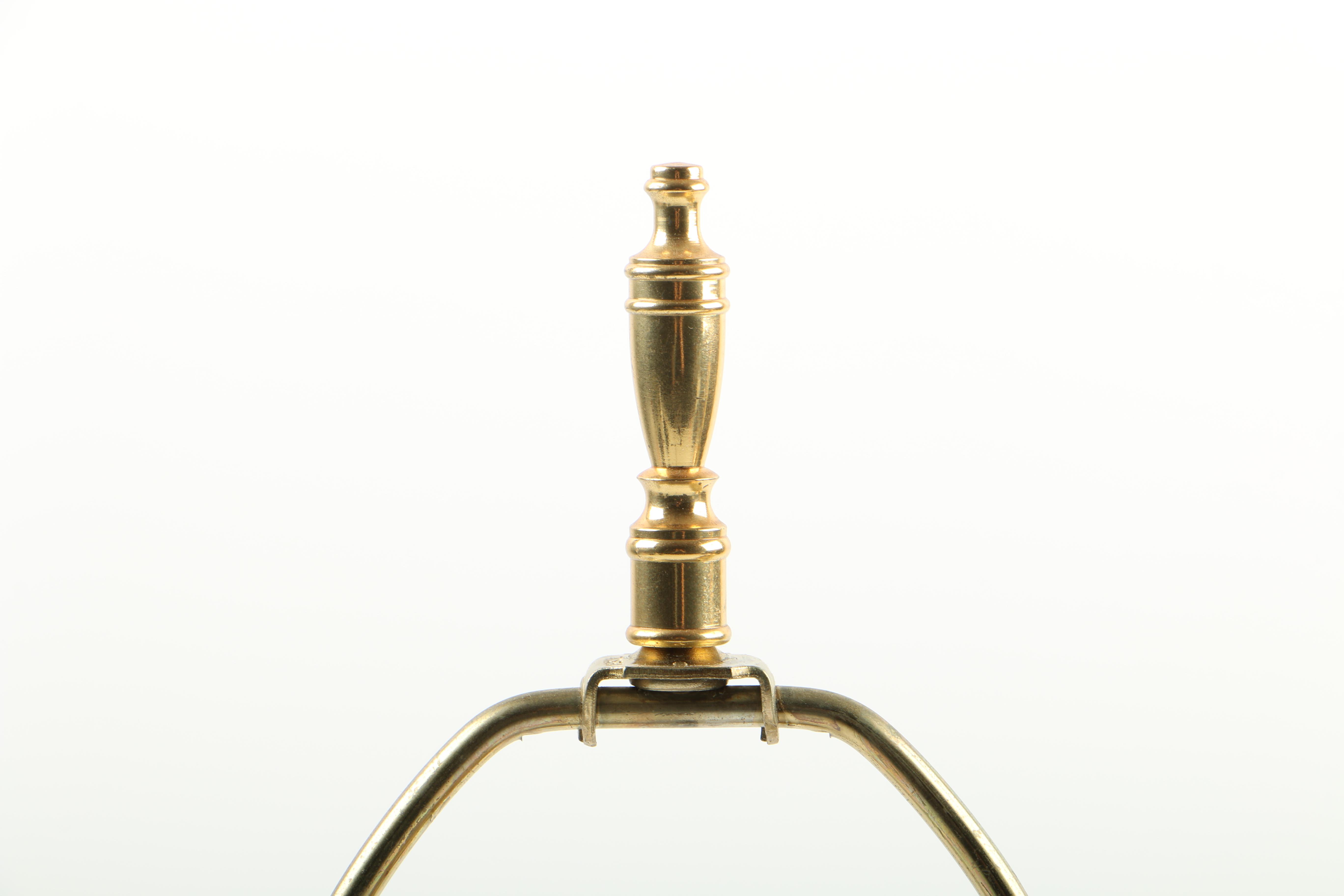 Ethan Allen Yellow Ceramic Table Lamp and Glass Accent Lamp