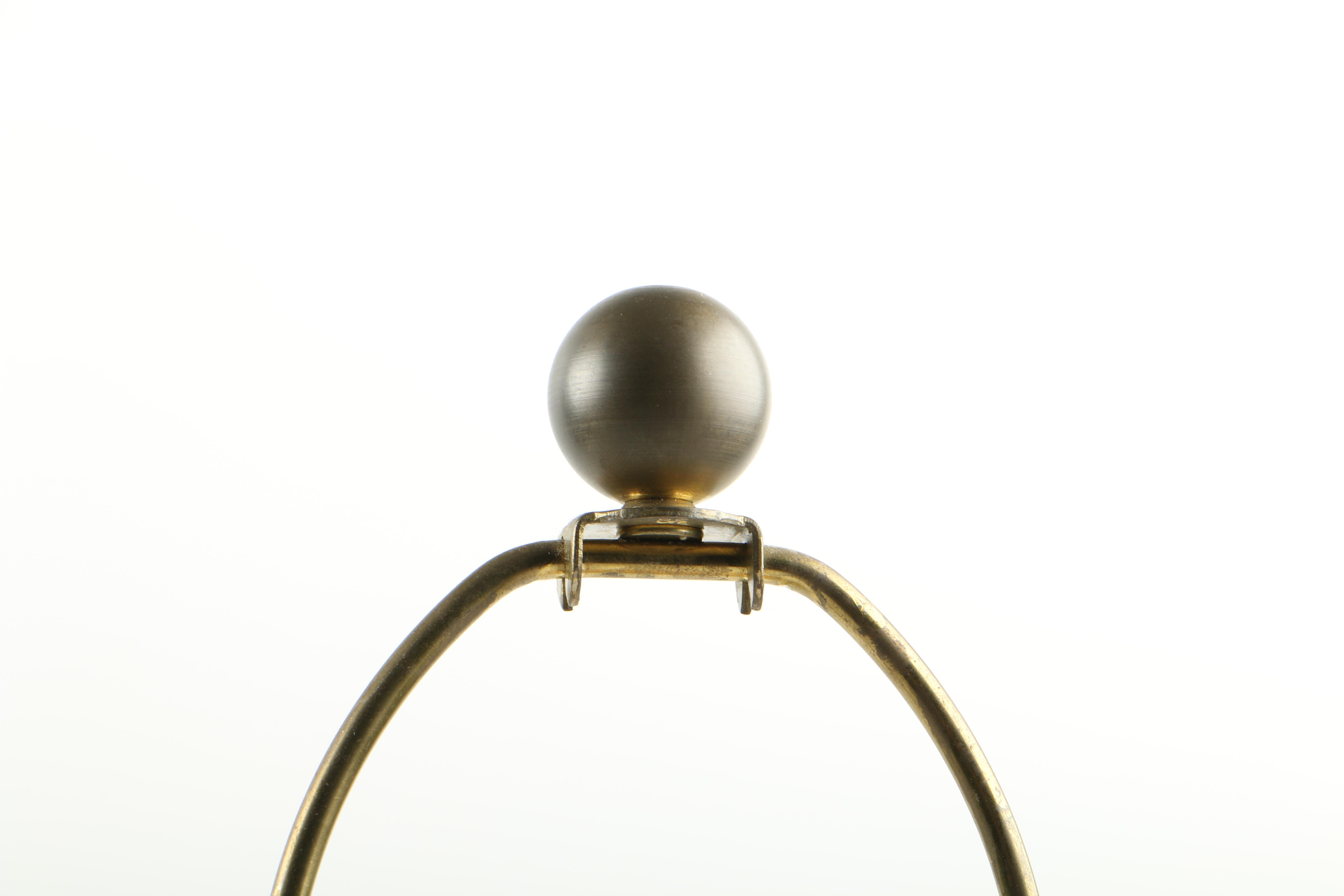 Ethan Allen Yellow Ceramic Table Lamp and Glass Accent Lamp