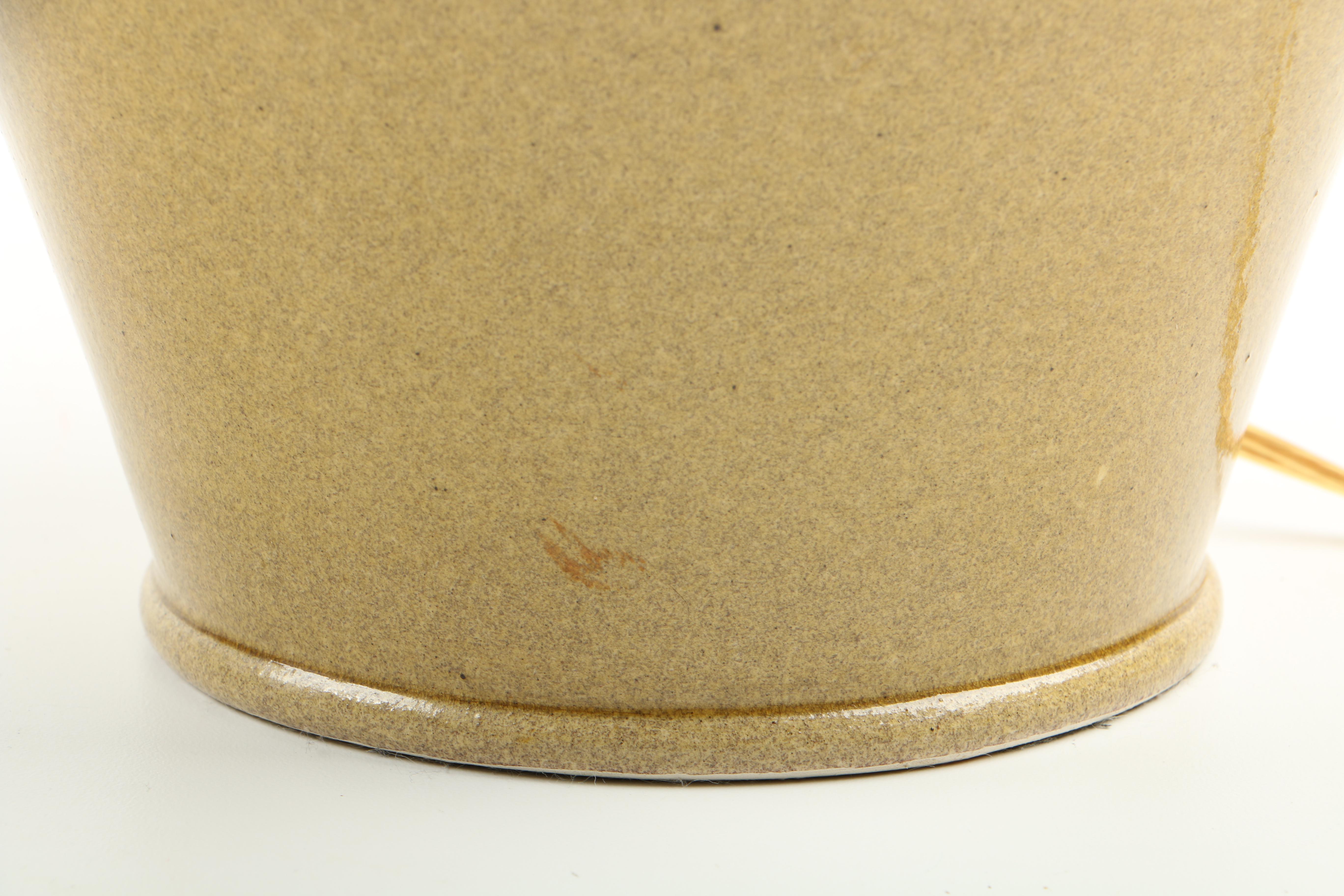 Ethan Allen Yellow Ceramic Table Lamp and Glass Accent Lamp