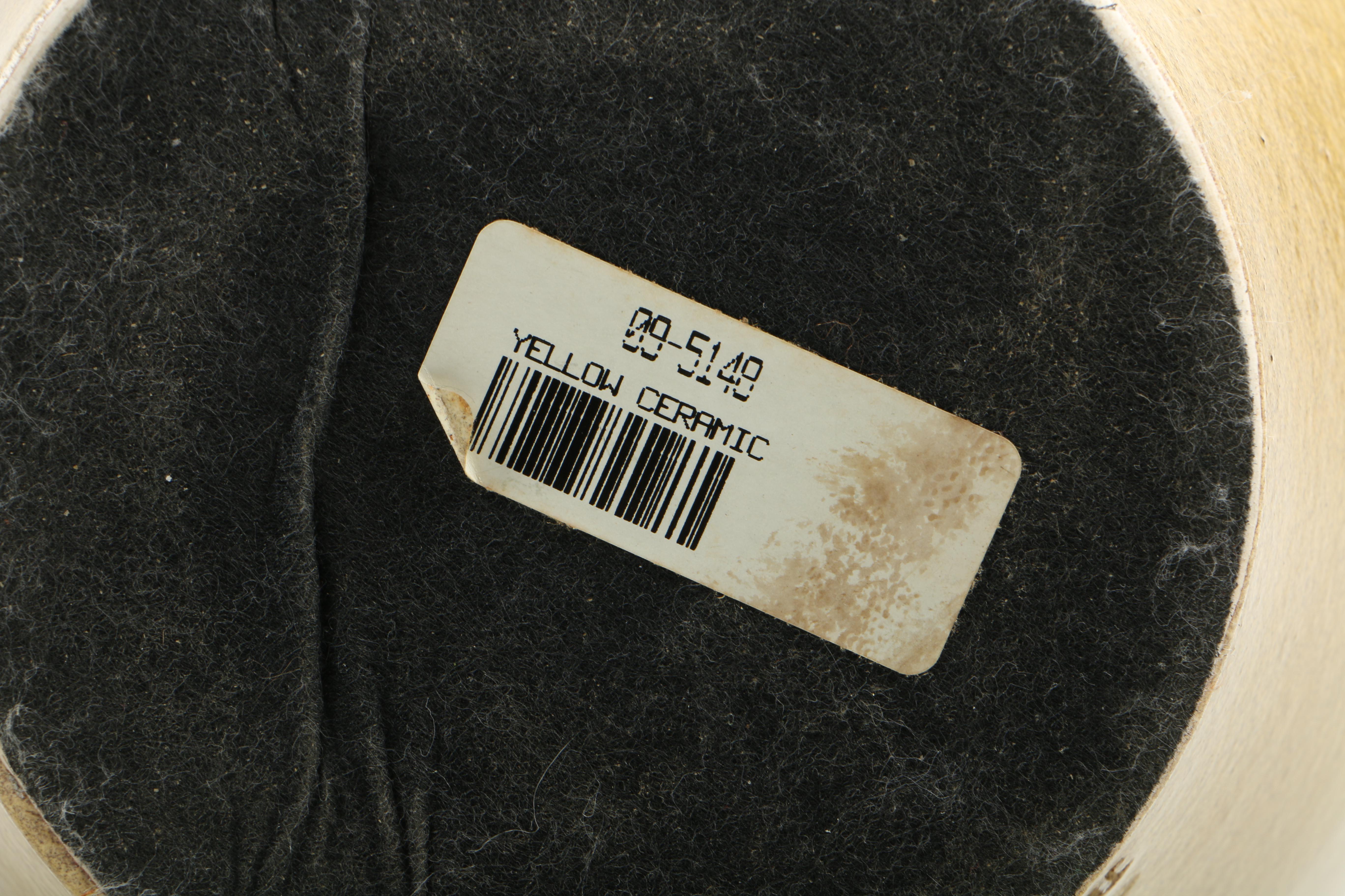 Ethan Allen Yellow Ceramic Table Lamp and Glass Accent Lamp