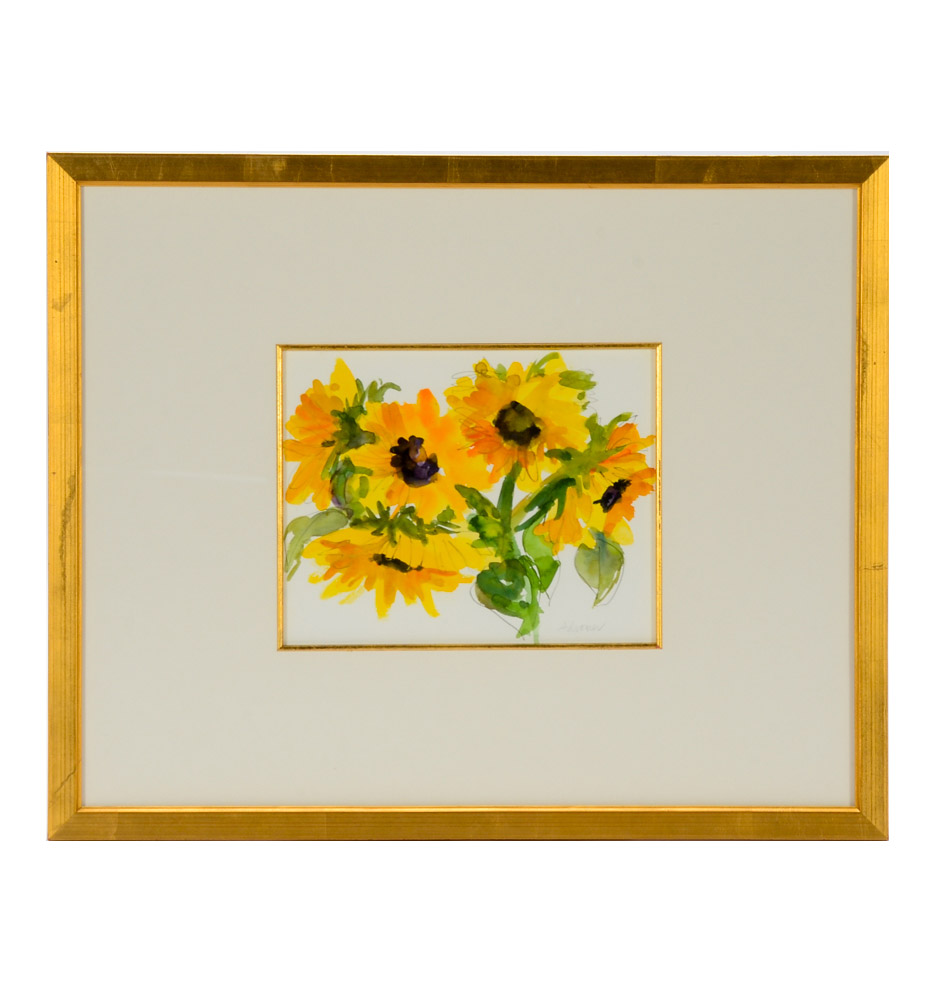 Ann Kromer Original Watercolor Painting "More Sunflowers"
