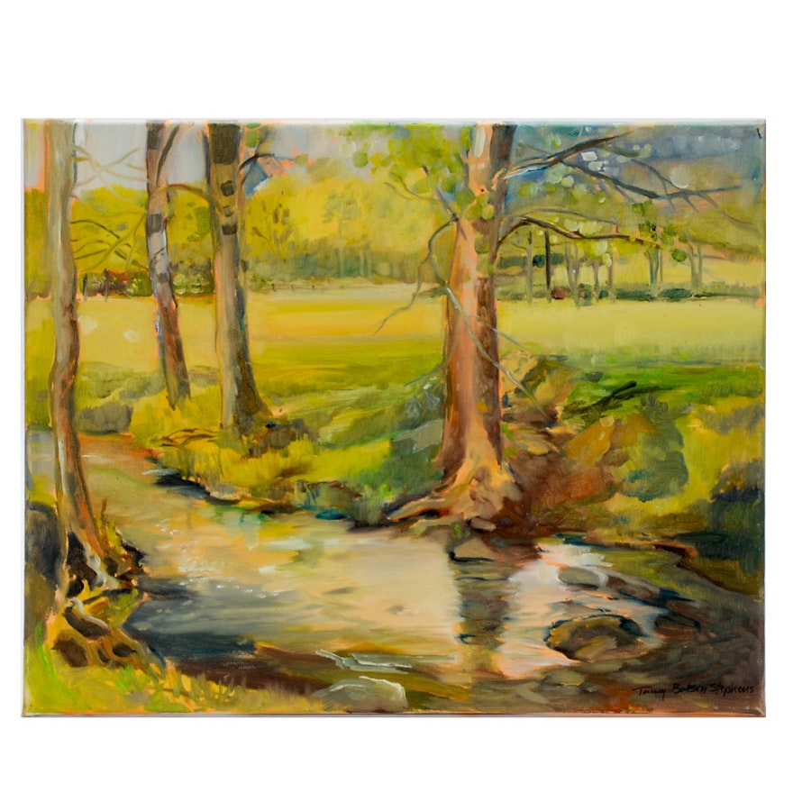 Tammy Batson Stephens Oil on Canvas Plein Air Landscape Painting
