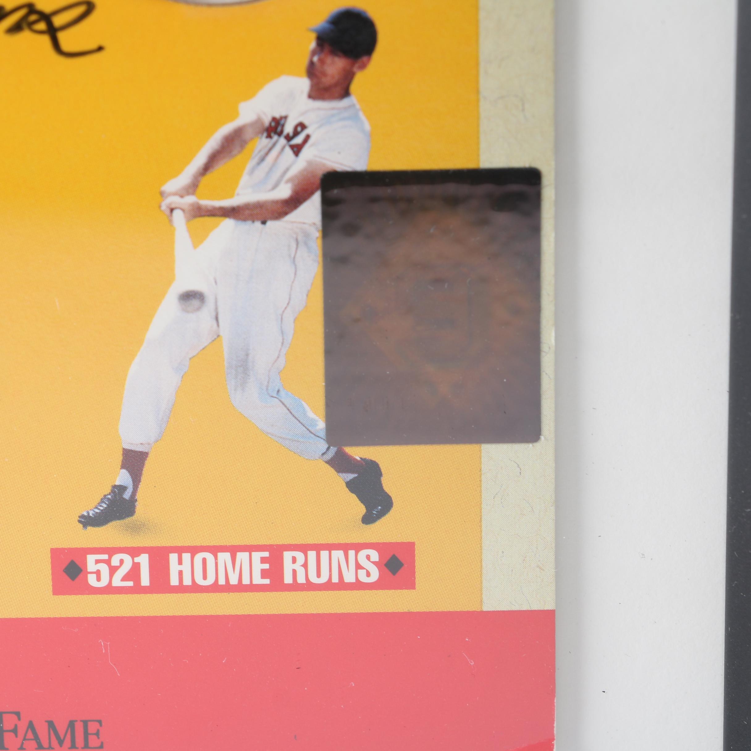 Ted Williams Autographed 500 Club Silver Coin Display