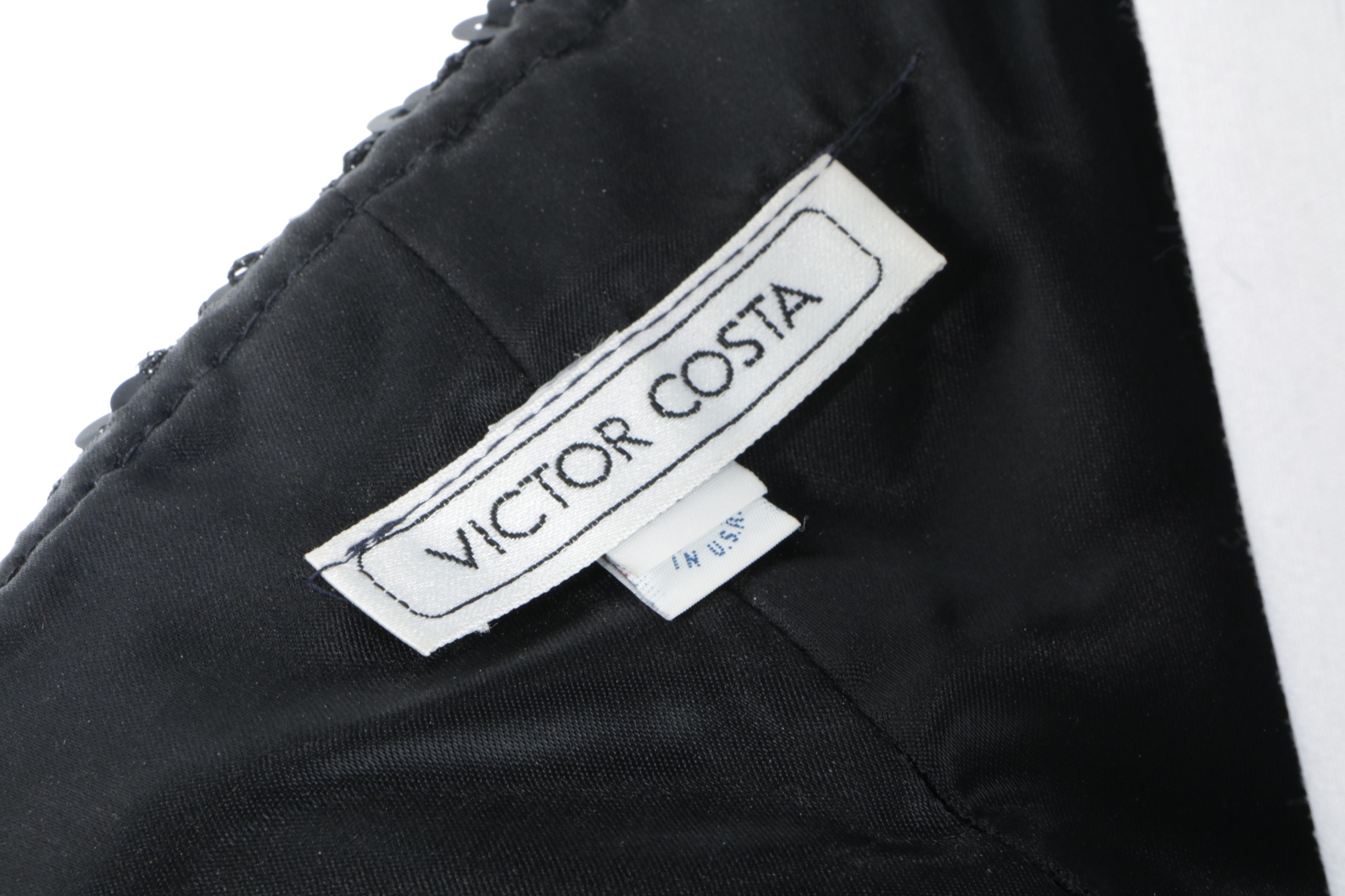 Vintage Victor Costa Strapless Sequin Dress