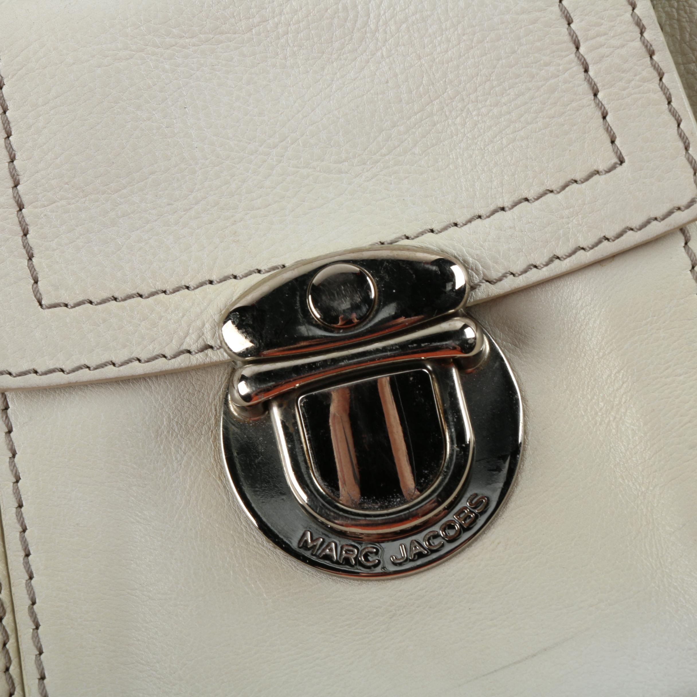 Marc Jacobs Off-White Leather Hobo Bag