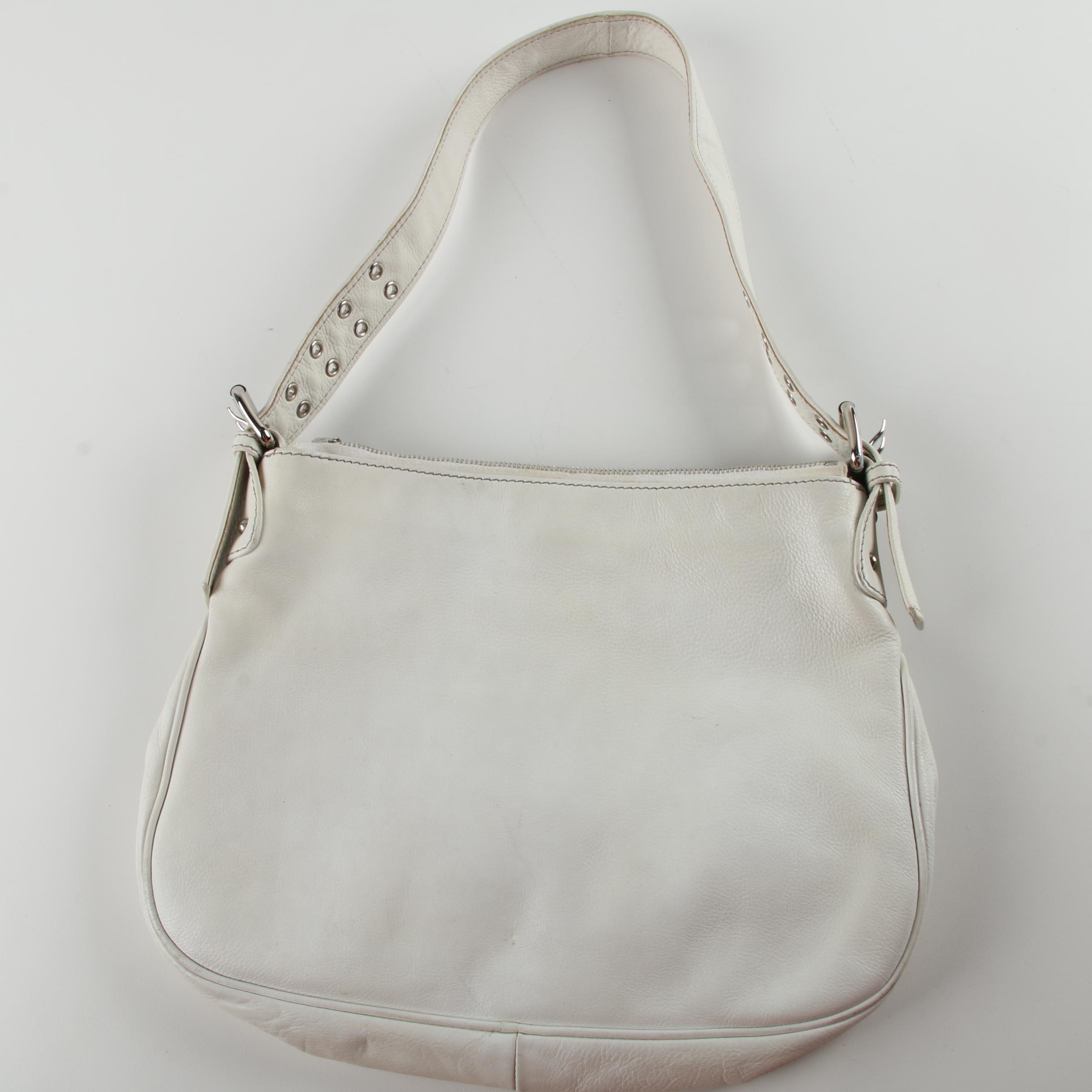 Marc Jacobs Off-White Leather Hobo Bag