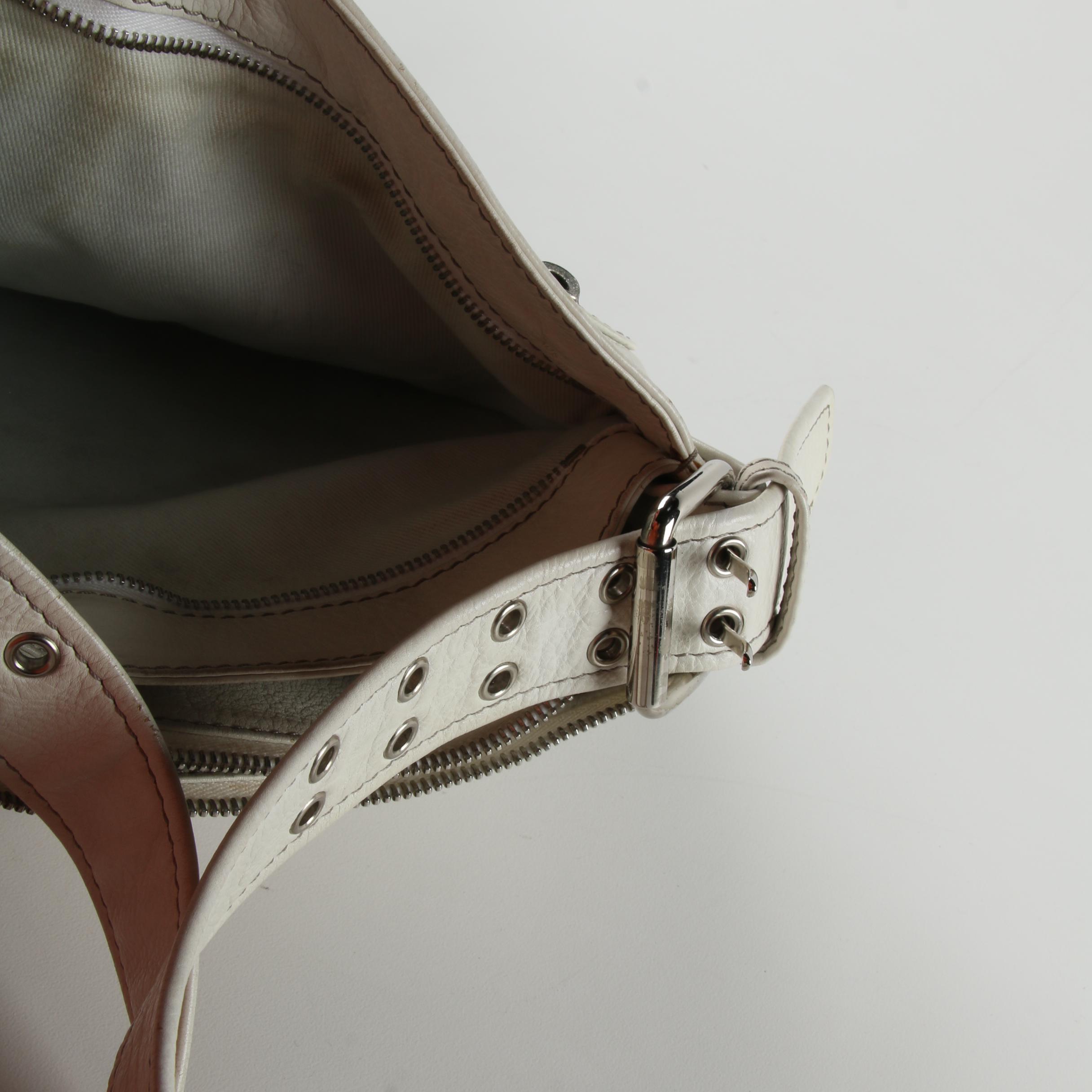 Marc Jacobs Off-White Leather Hobo Bag