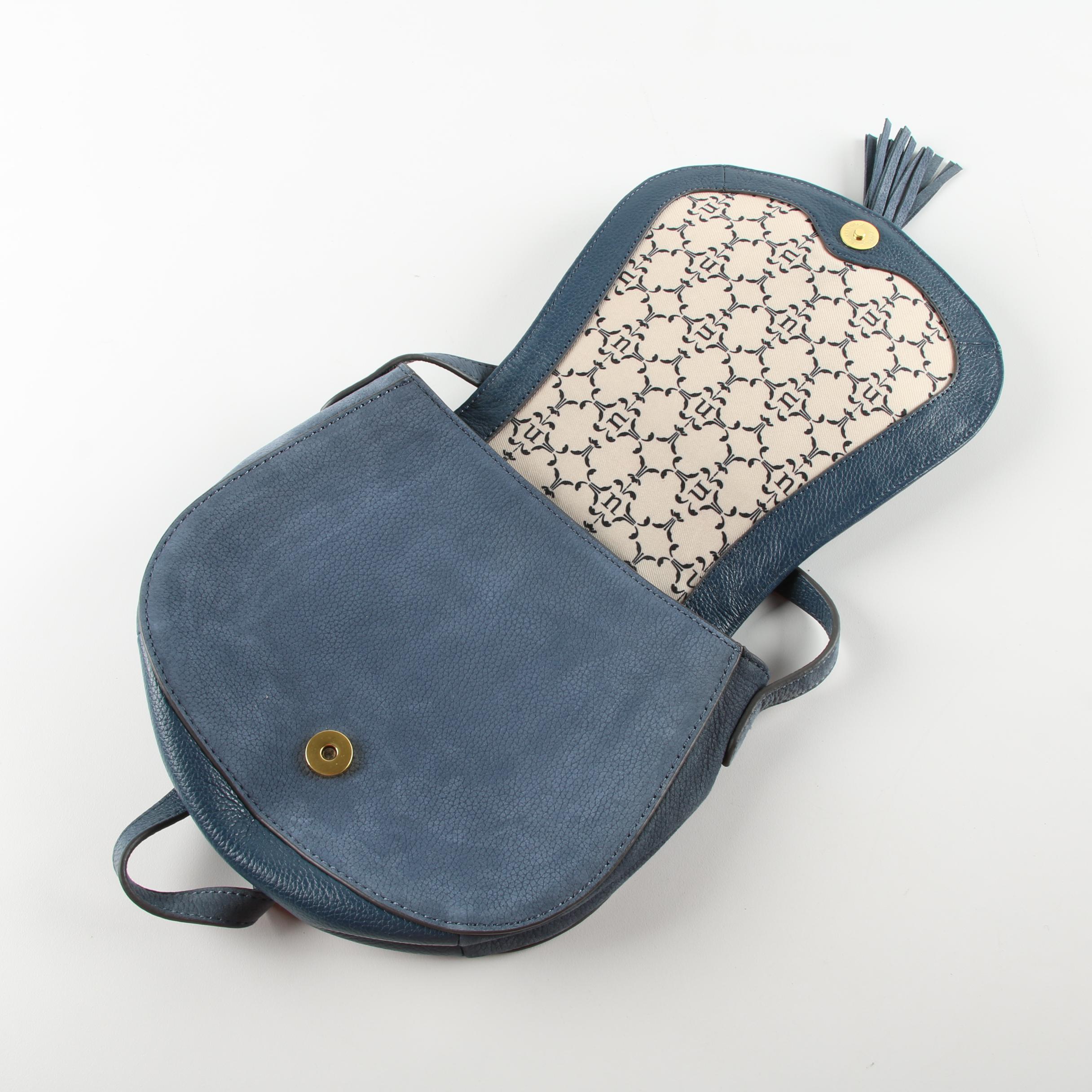 Nanette Lepore Blue Leather Crossbody Bag