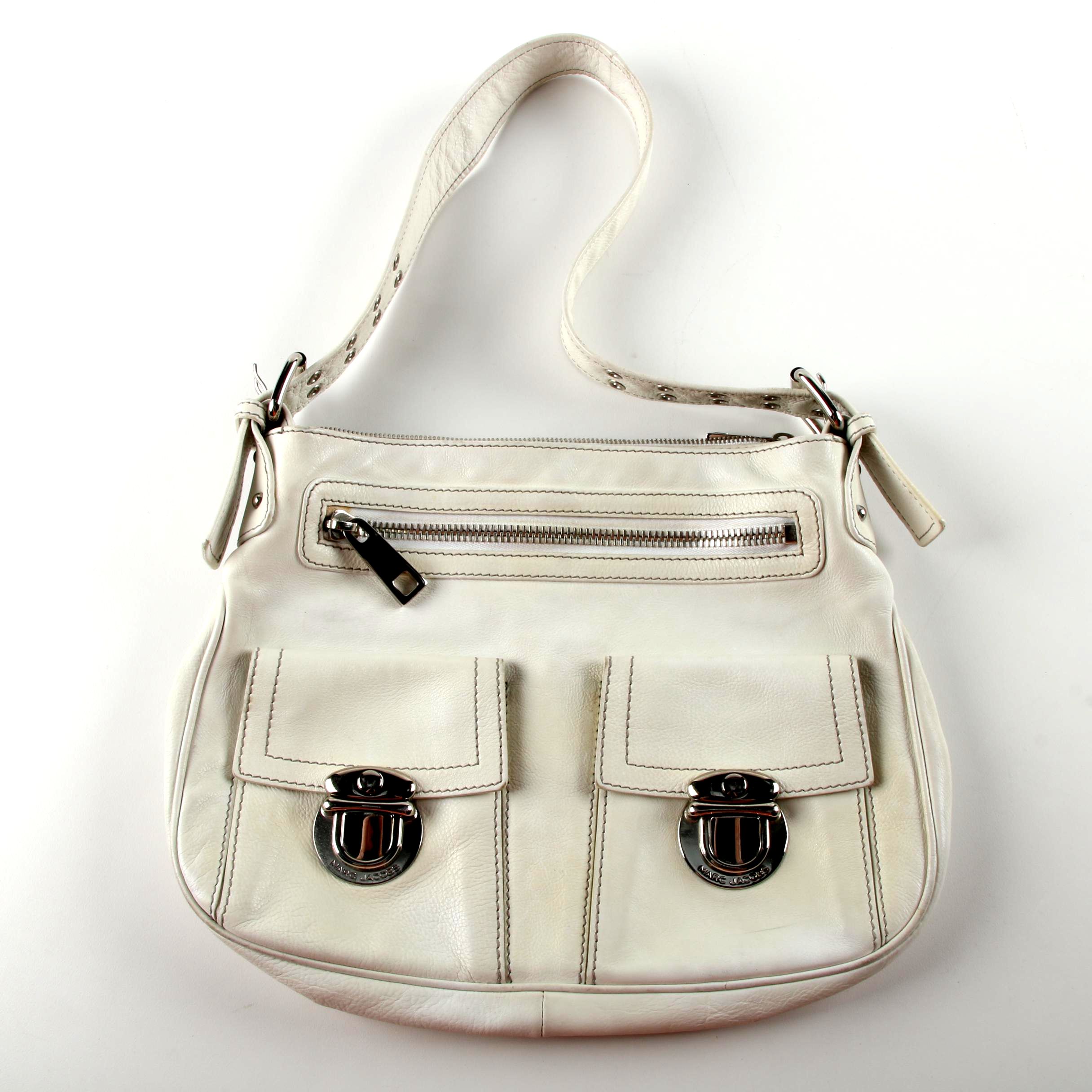 Marc Jacobs Off-White Leather Hobo Bag