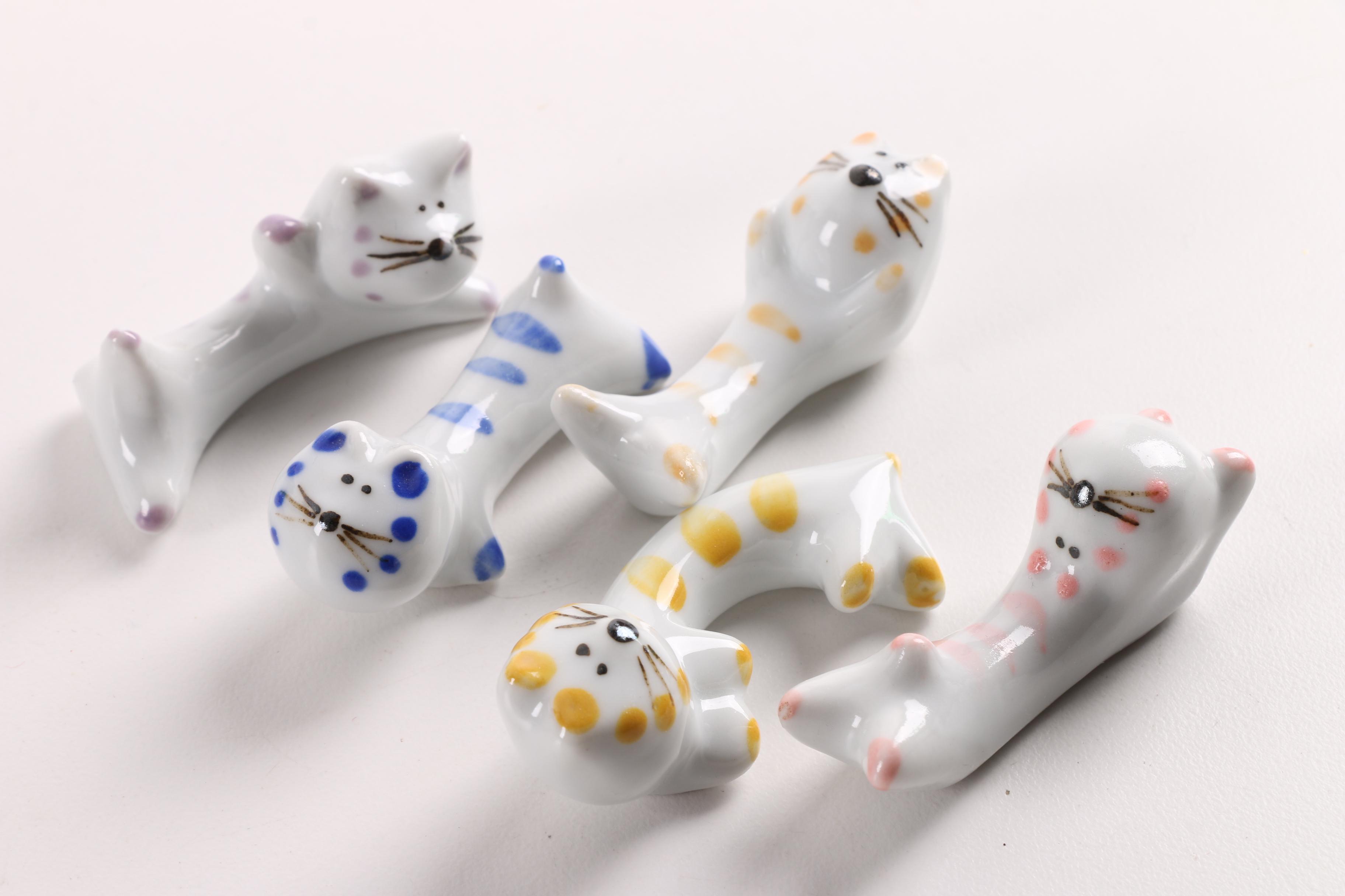 Cat Chopstick Rests and East Asian Tableware