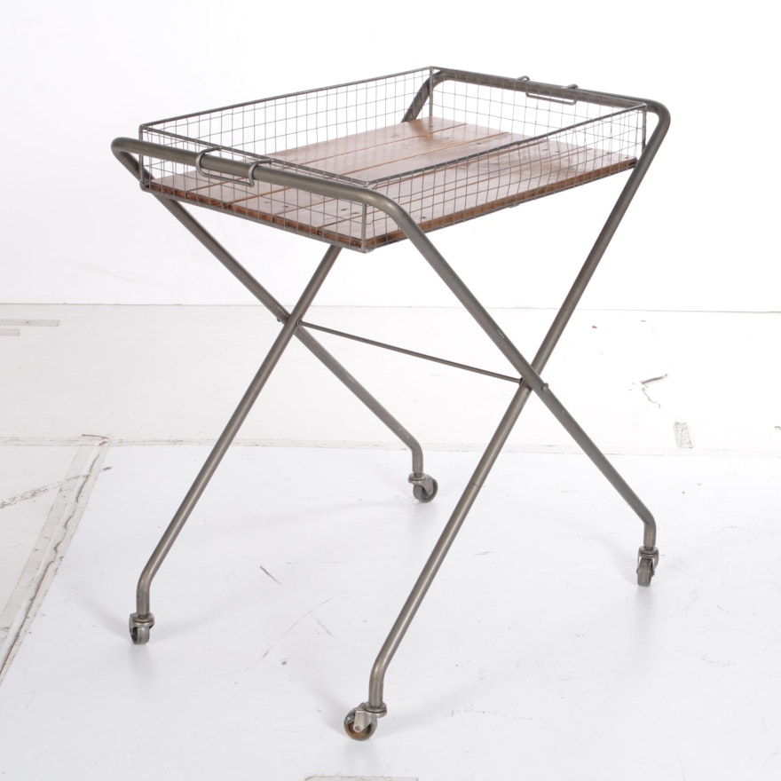 Vintage Metal Bar Cart