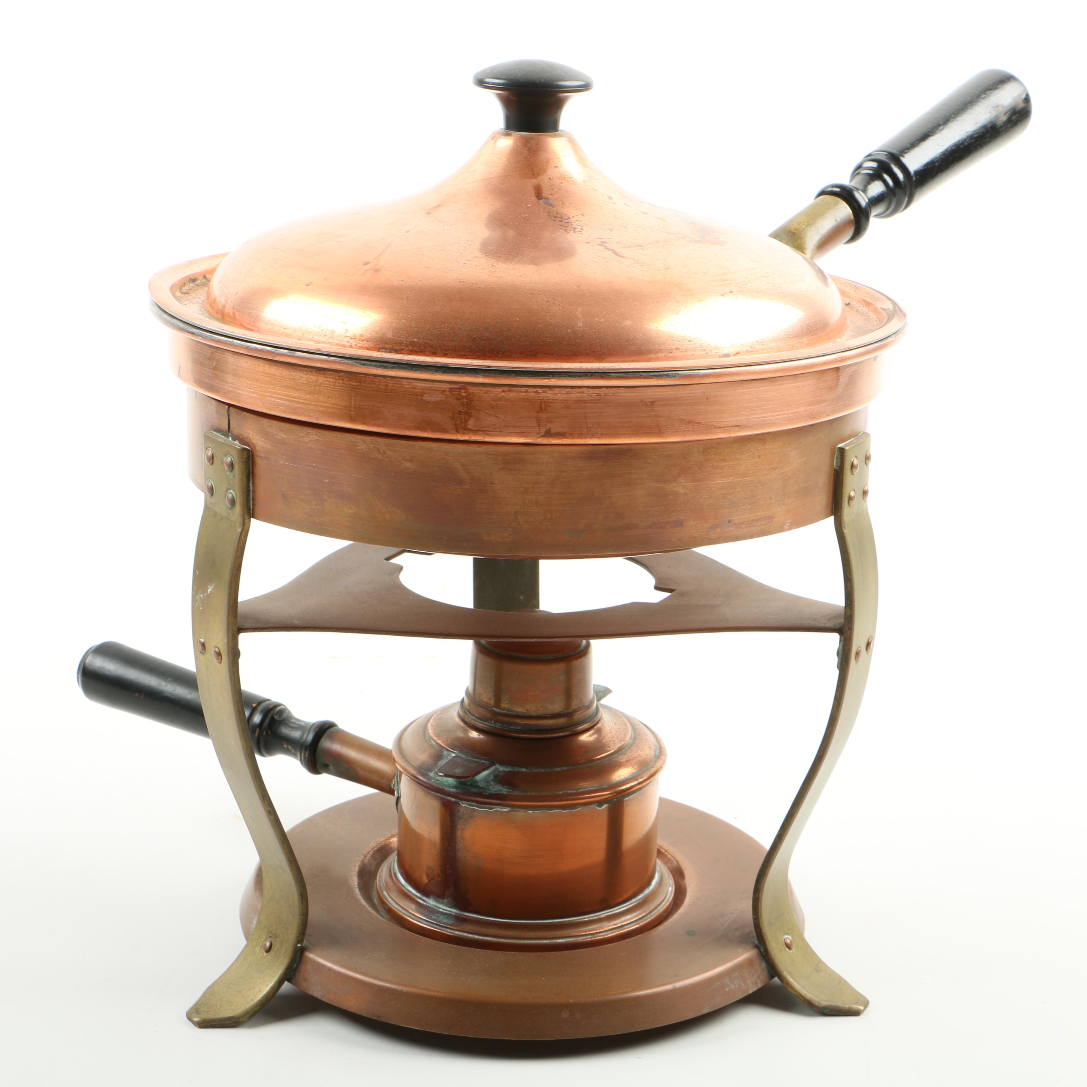 C.R. Ruegger Copper And Brass Chafing Dish