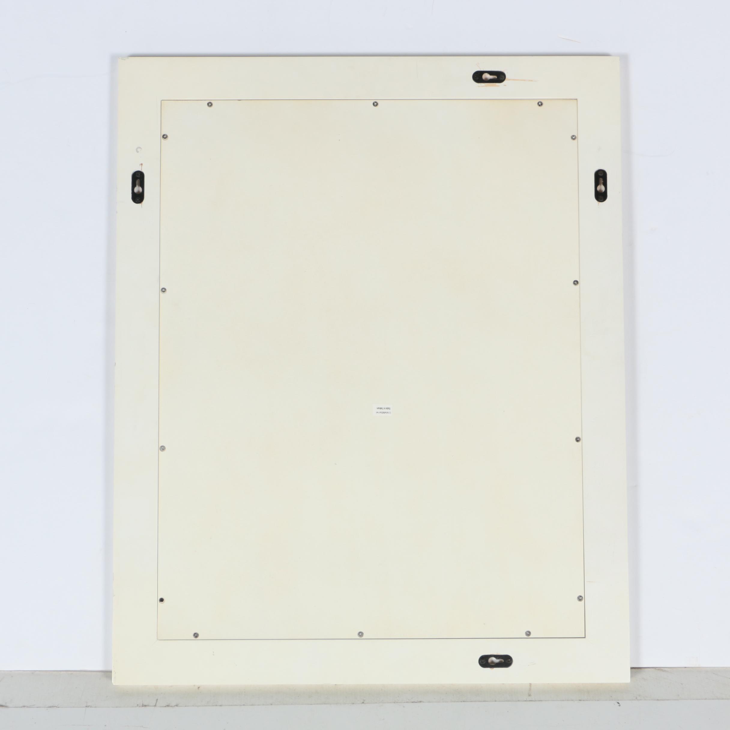 Crate and Barrel White Wooden Wall Mirror