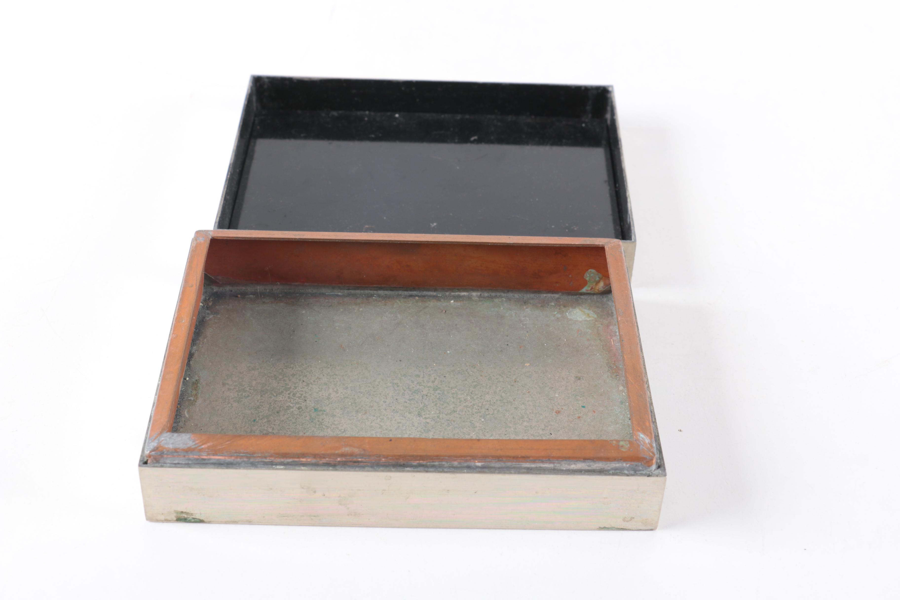 Vintage Chinese Metal Trinket Box