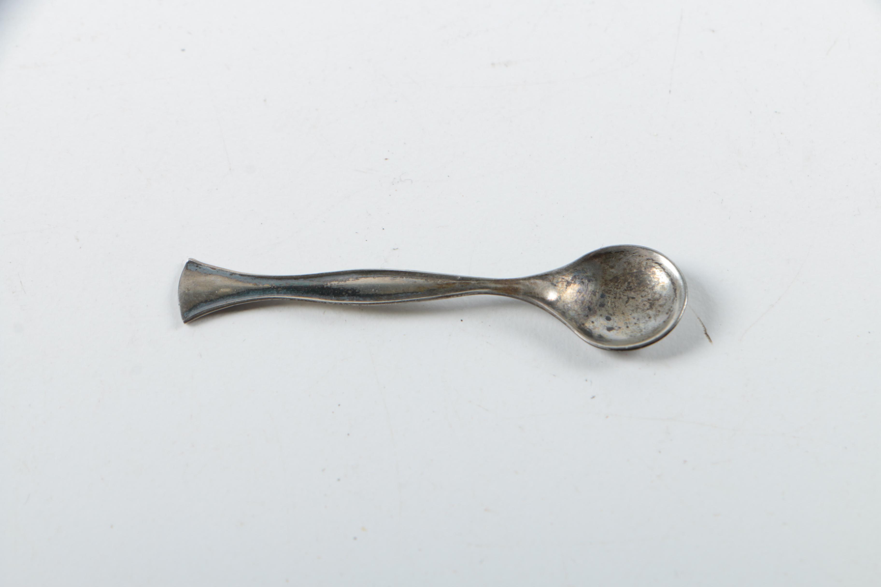 Royal Chelsea "Golden Rose" Saucers with Silver Plate Spoon and Other Tableware