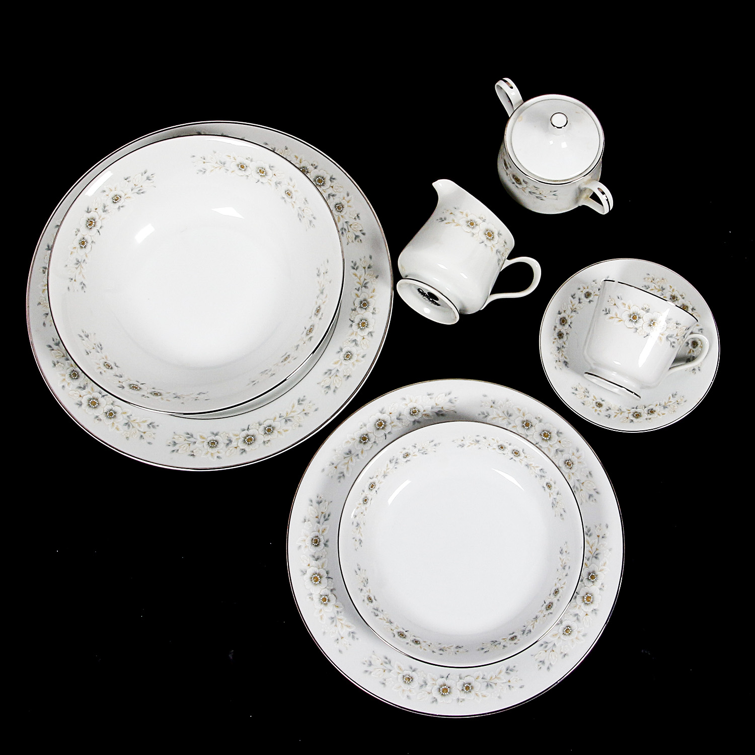 Seventy Seven Piece Collection of Carlton China "Andover" Dinnerware