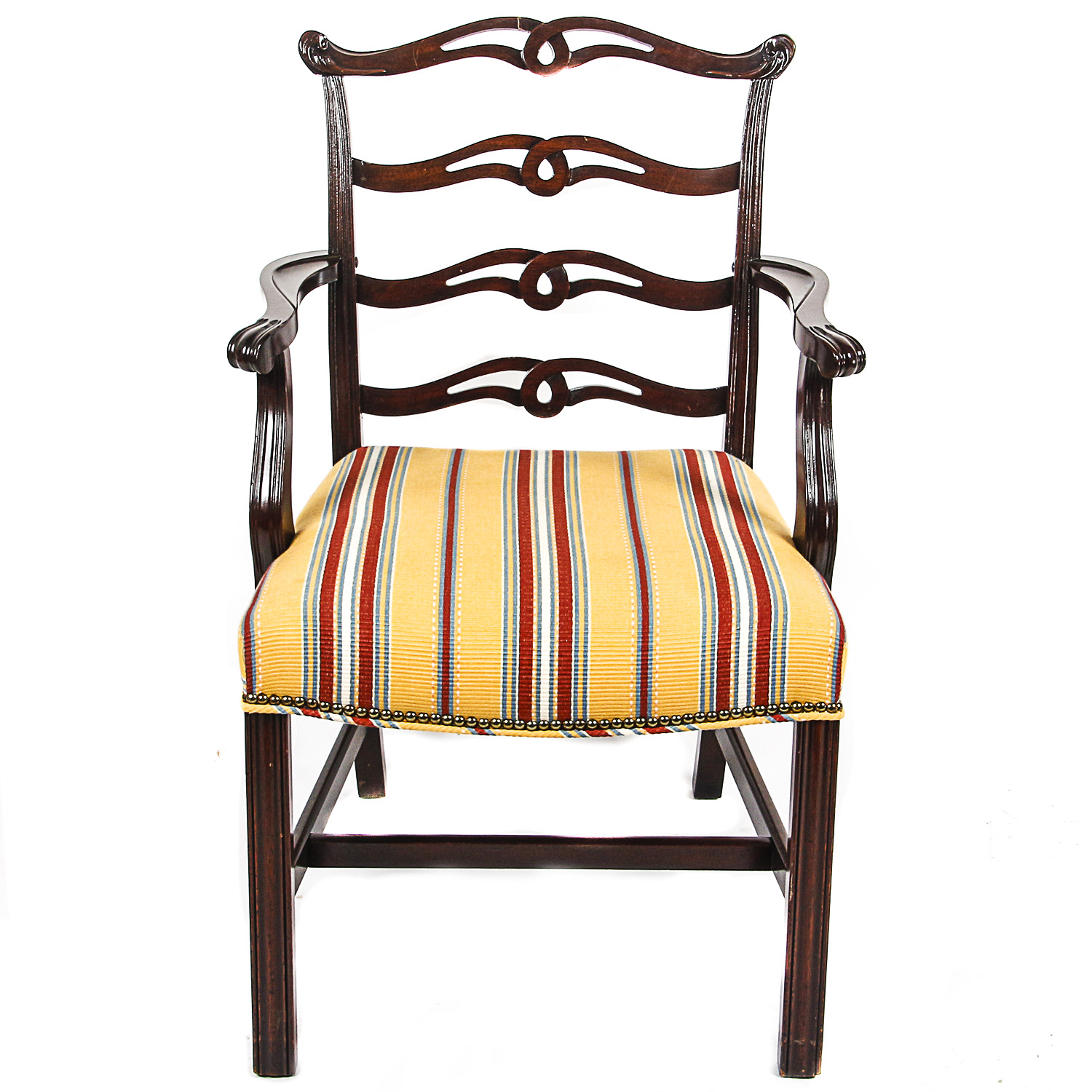 Pair of Chippendale Style Upholstered Chairs